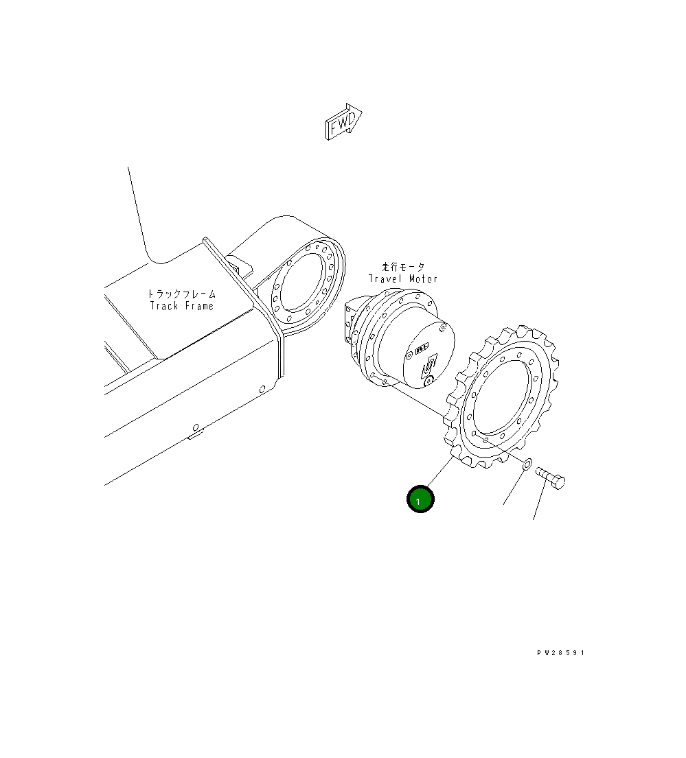 Ведущая звезда 22M-27-11110 Komatsu