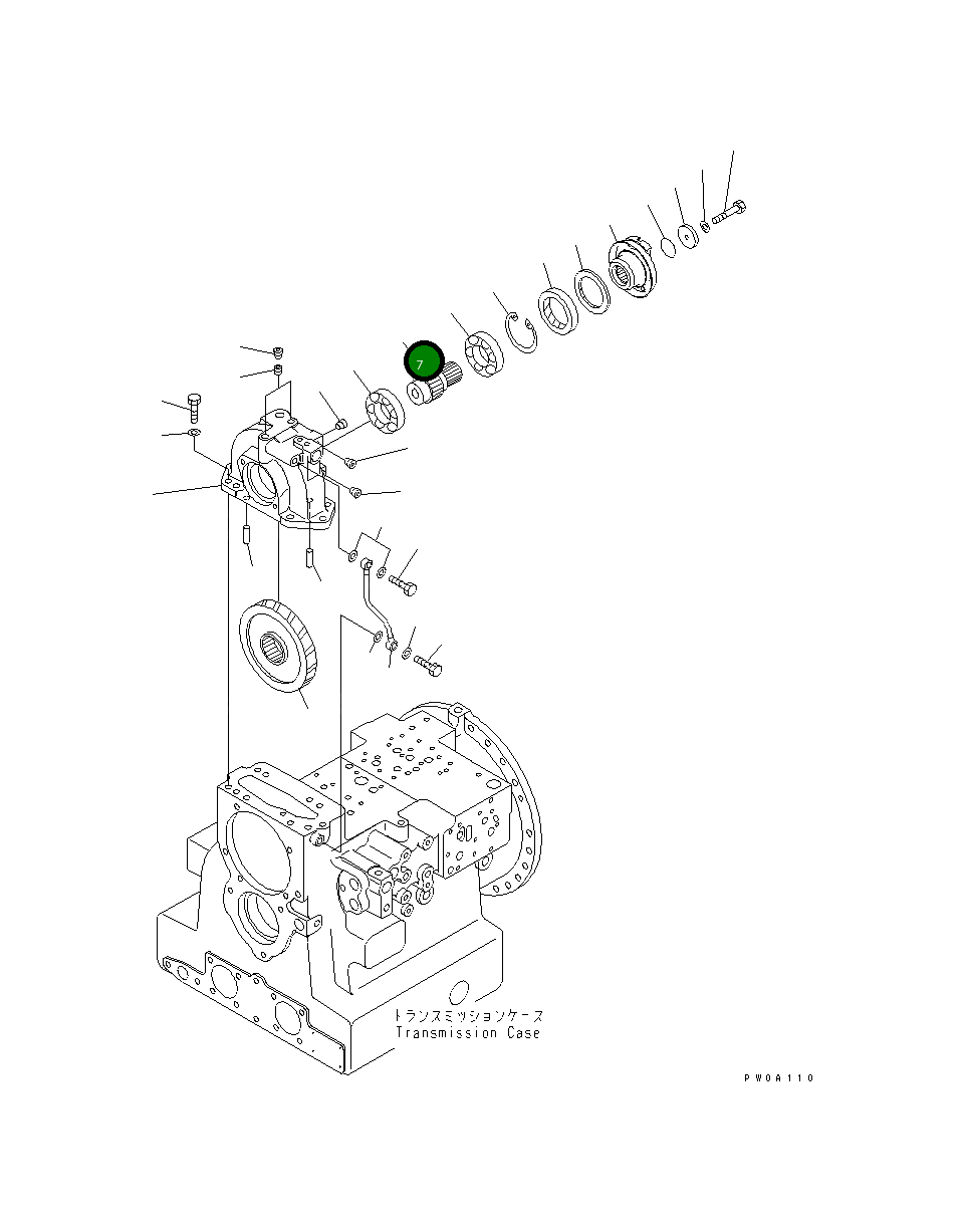 Вал 124-Y60-6131 Komatsu