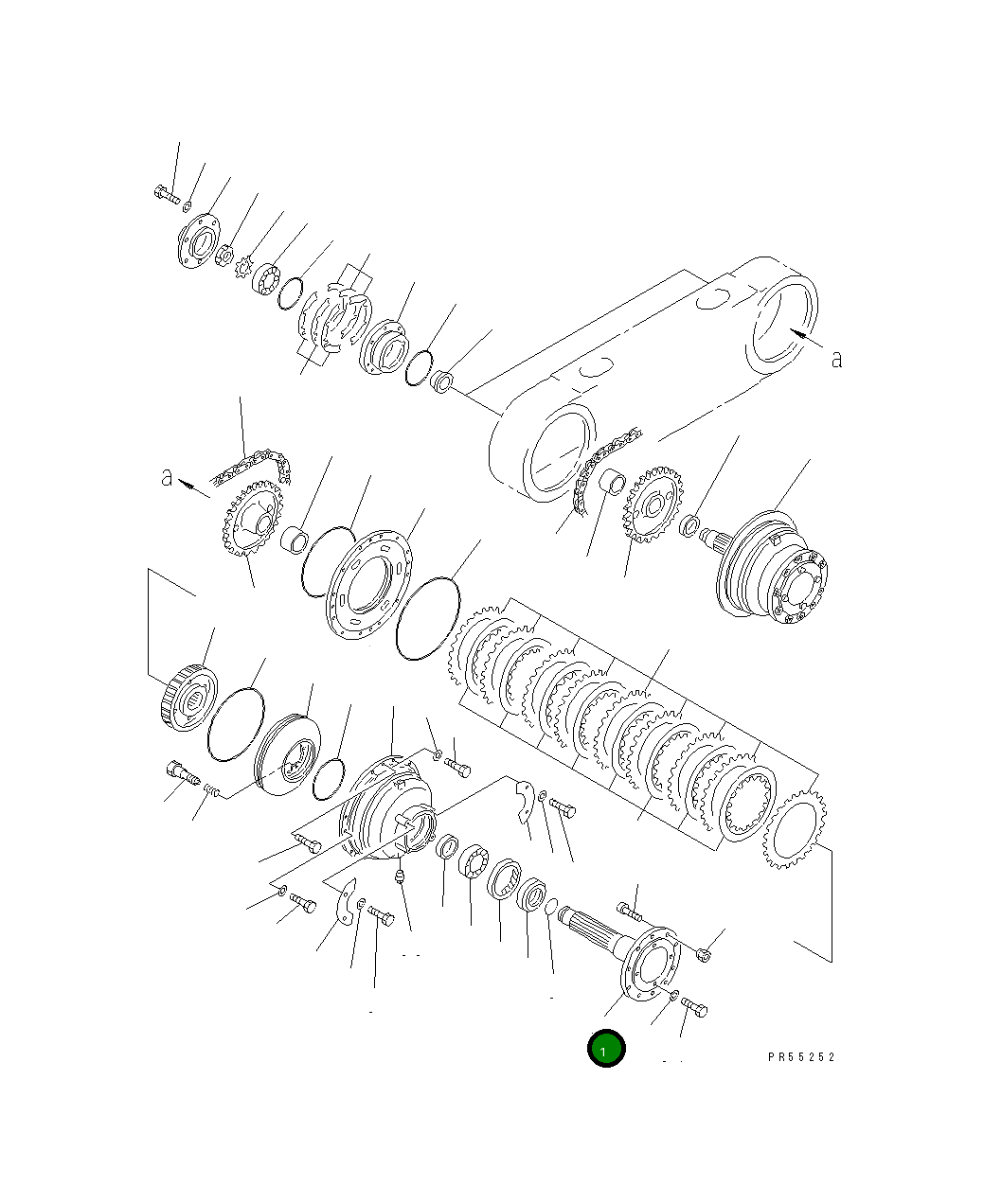 Вал 234-25-31380 Komatsu