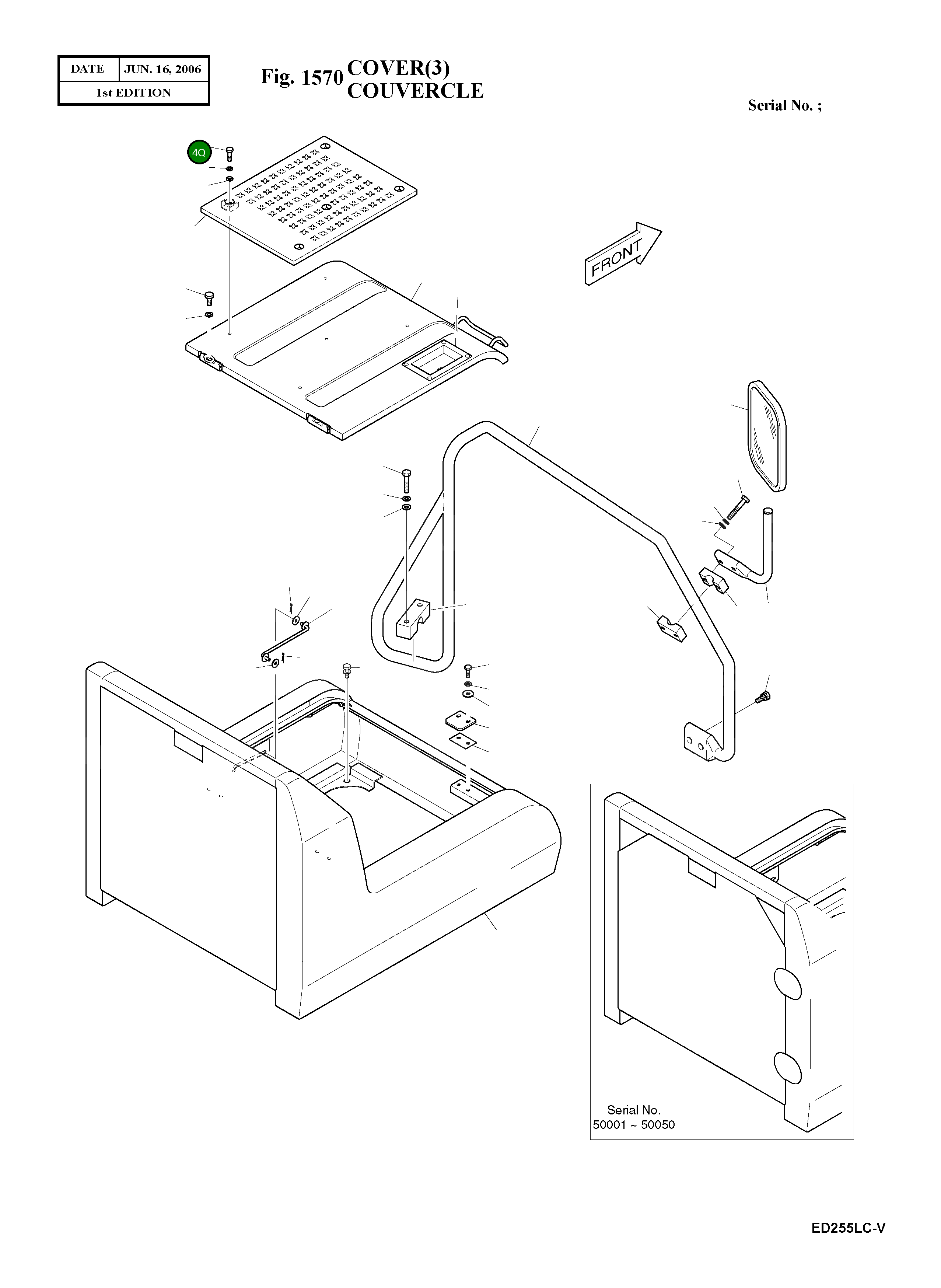Болт M8X1.25X30 S0509253 Komatsu