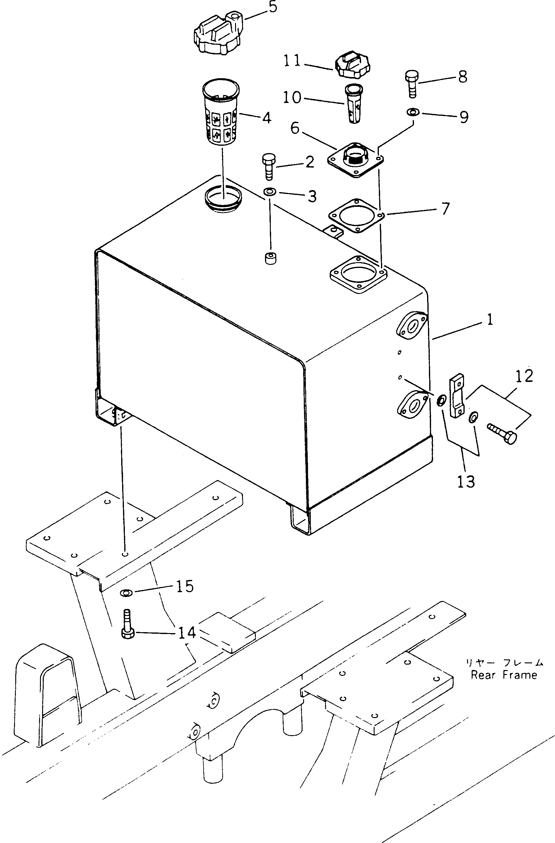Бак 23B-04-12110 Komatsu