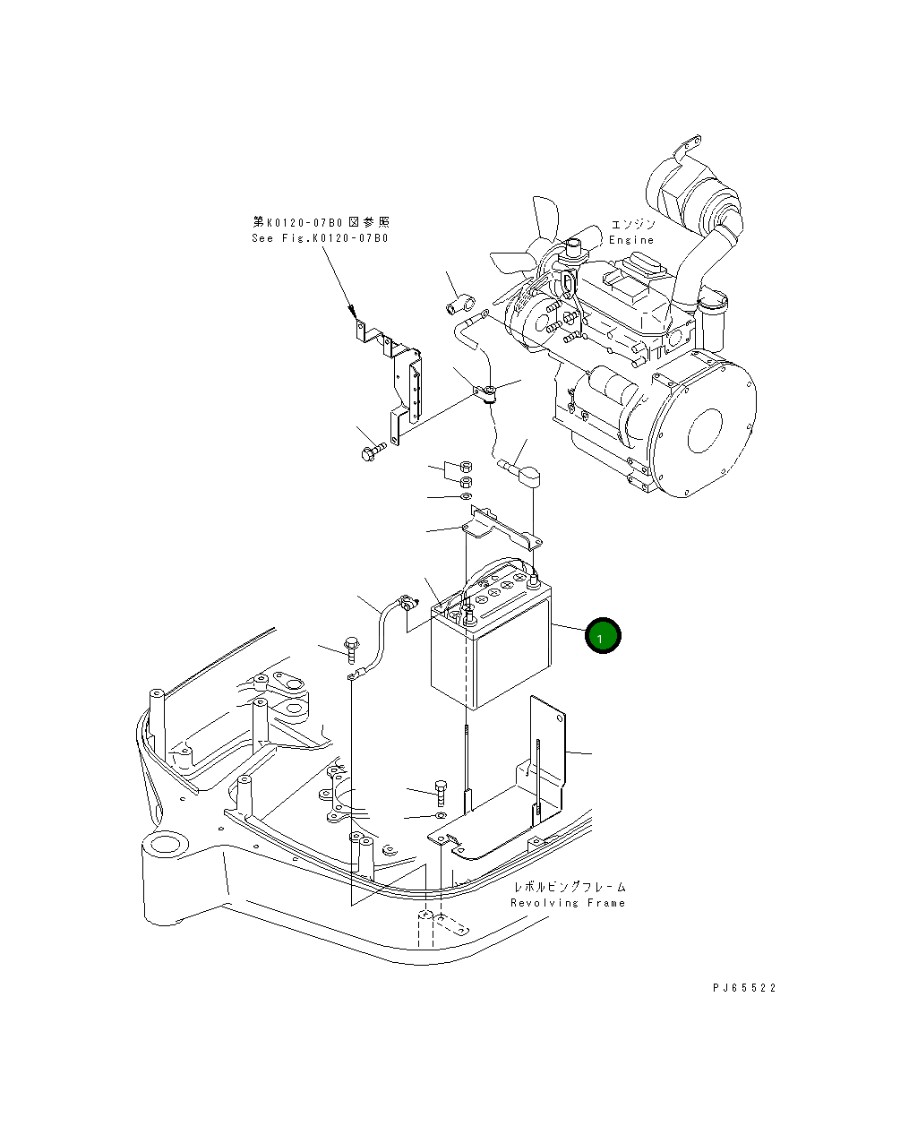 Аккумулятор WET 22J-06-1A202 Komatsu