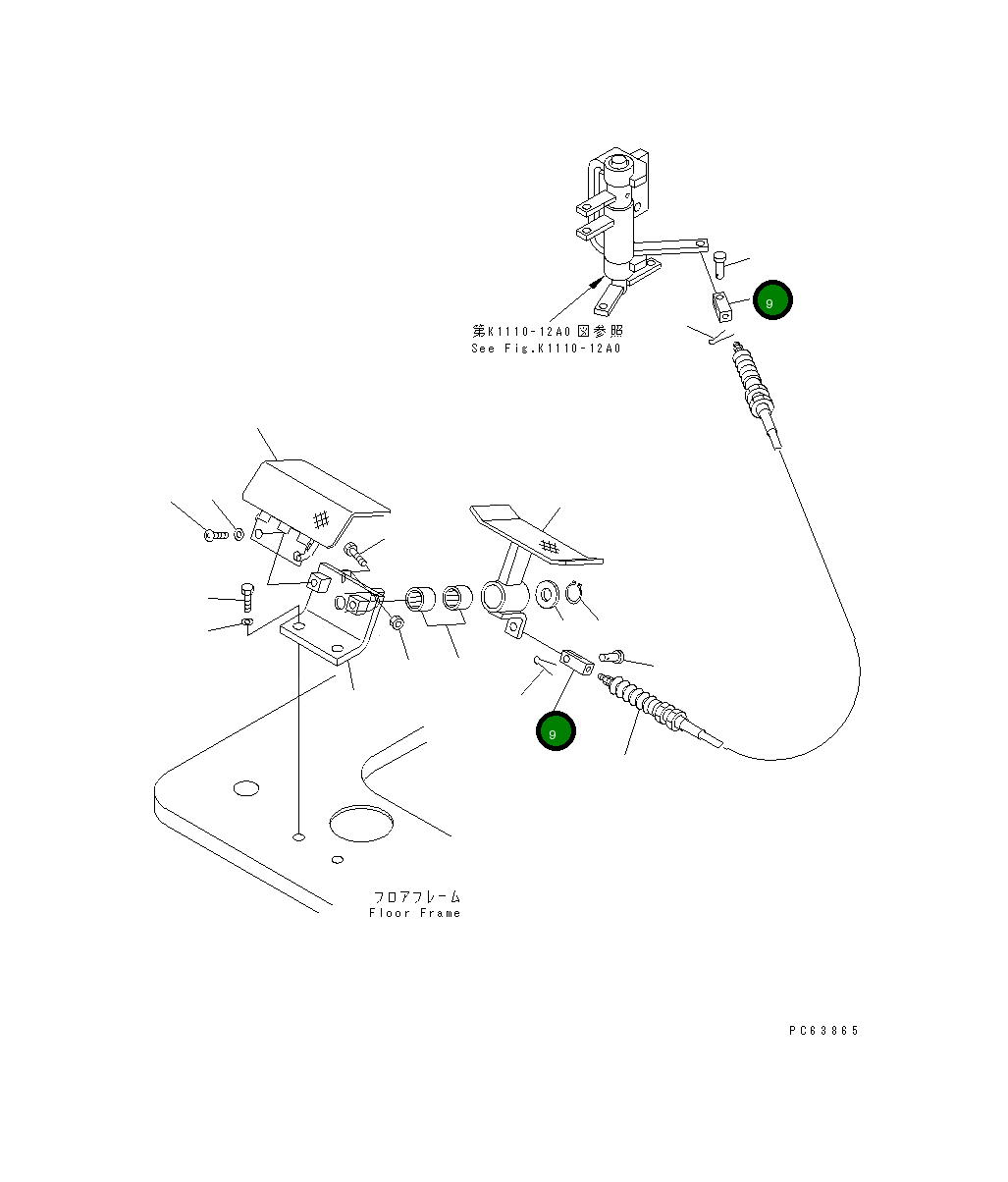 Вилка 20P-43-81170 Komatsu