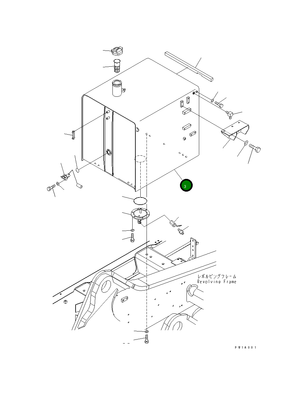 Бак 21M-04-18110 Komatsu