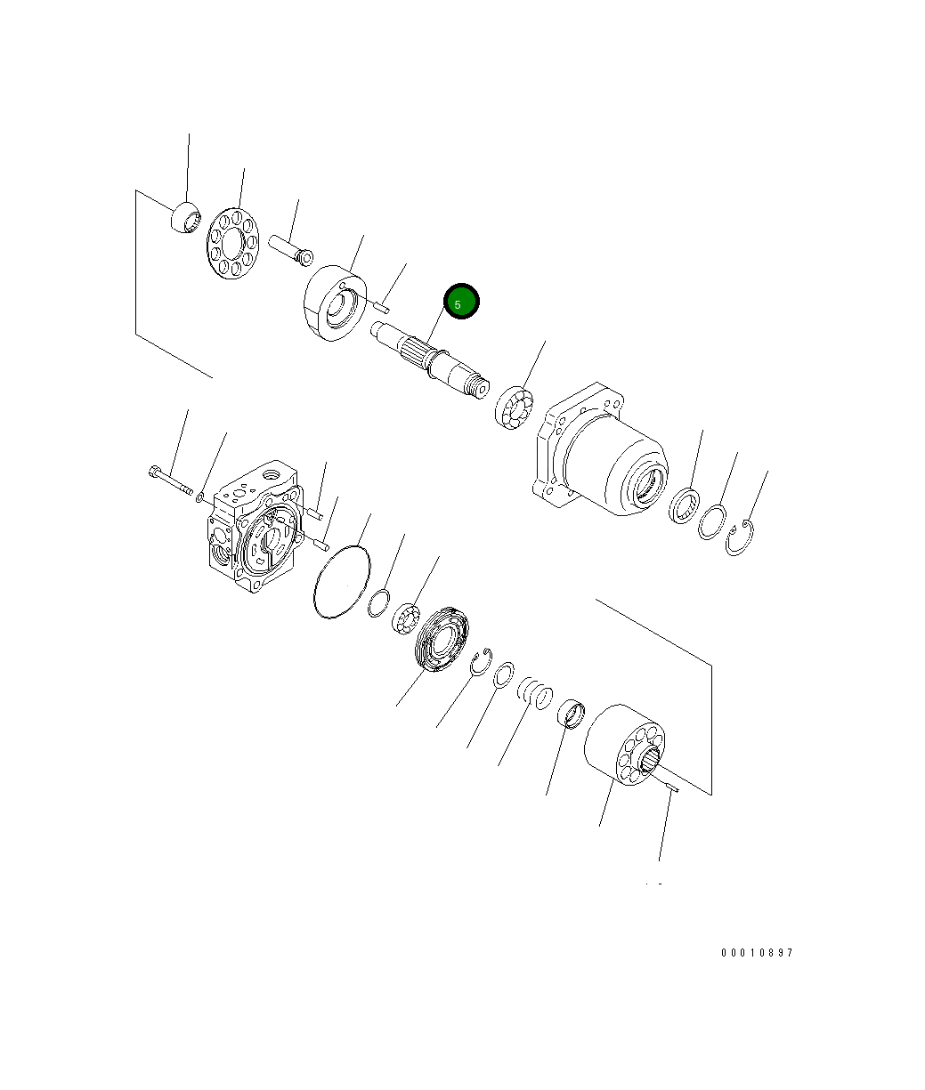 Вал 708-7H-12910 Komatsu