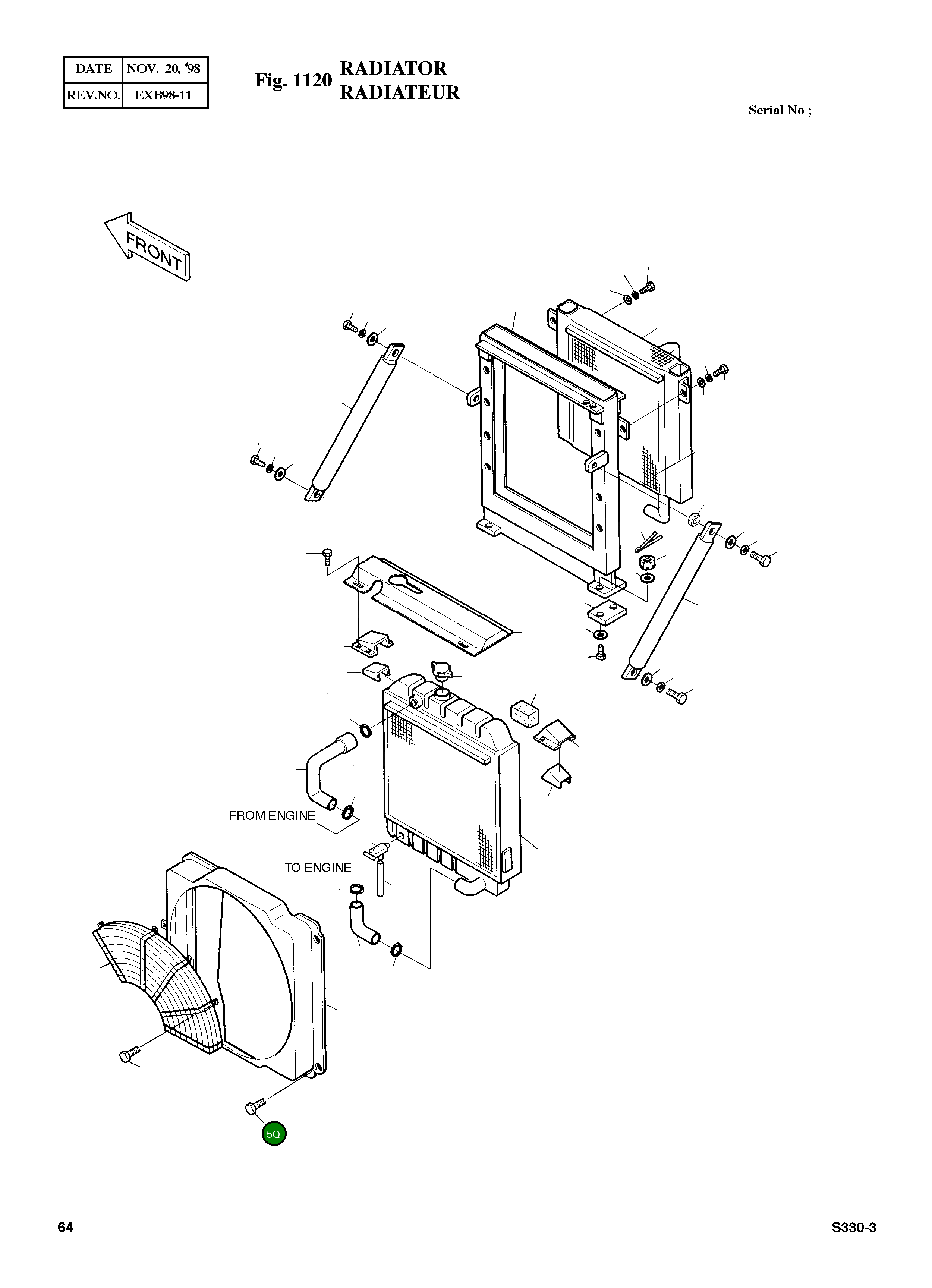 Болт M10X1.25X25 P1110A Komatsu