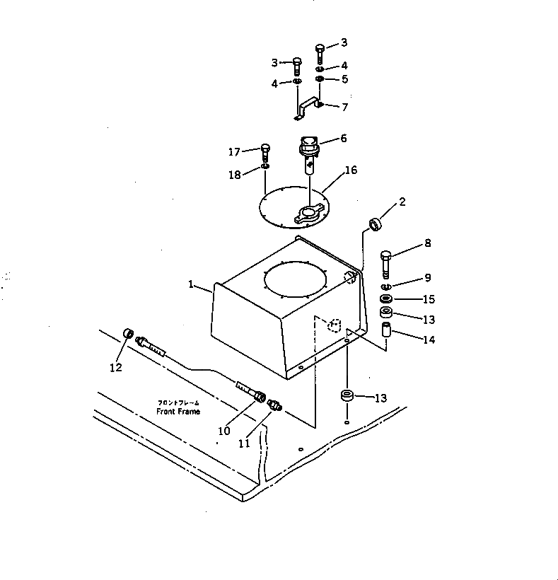 Бак 258-80-22102 Komatsu