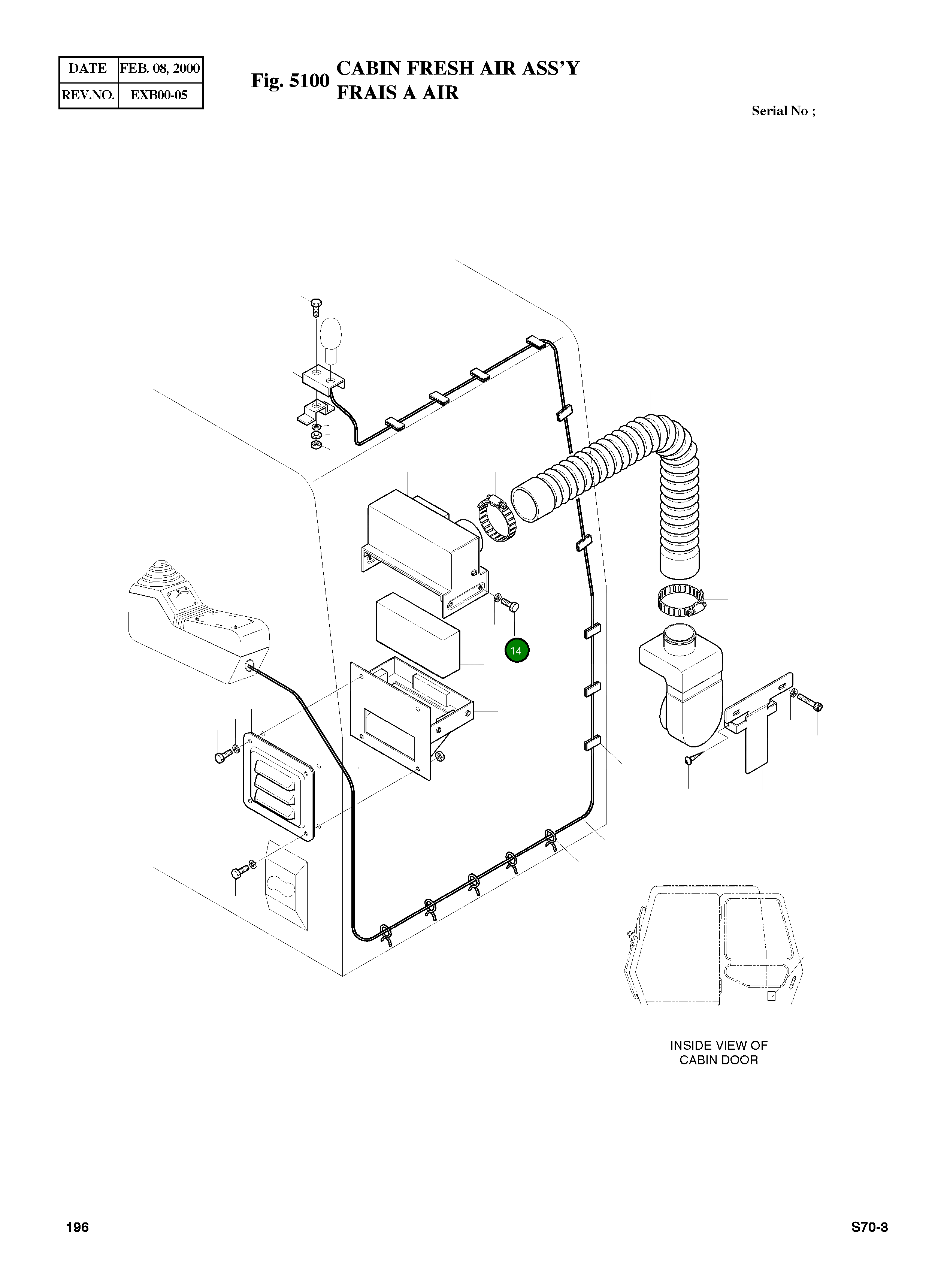 Болт M6X1.0X12 S0504453 Komatsu