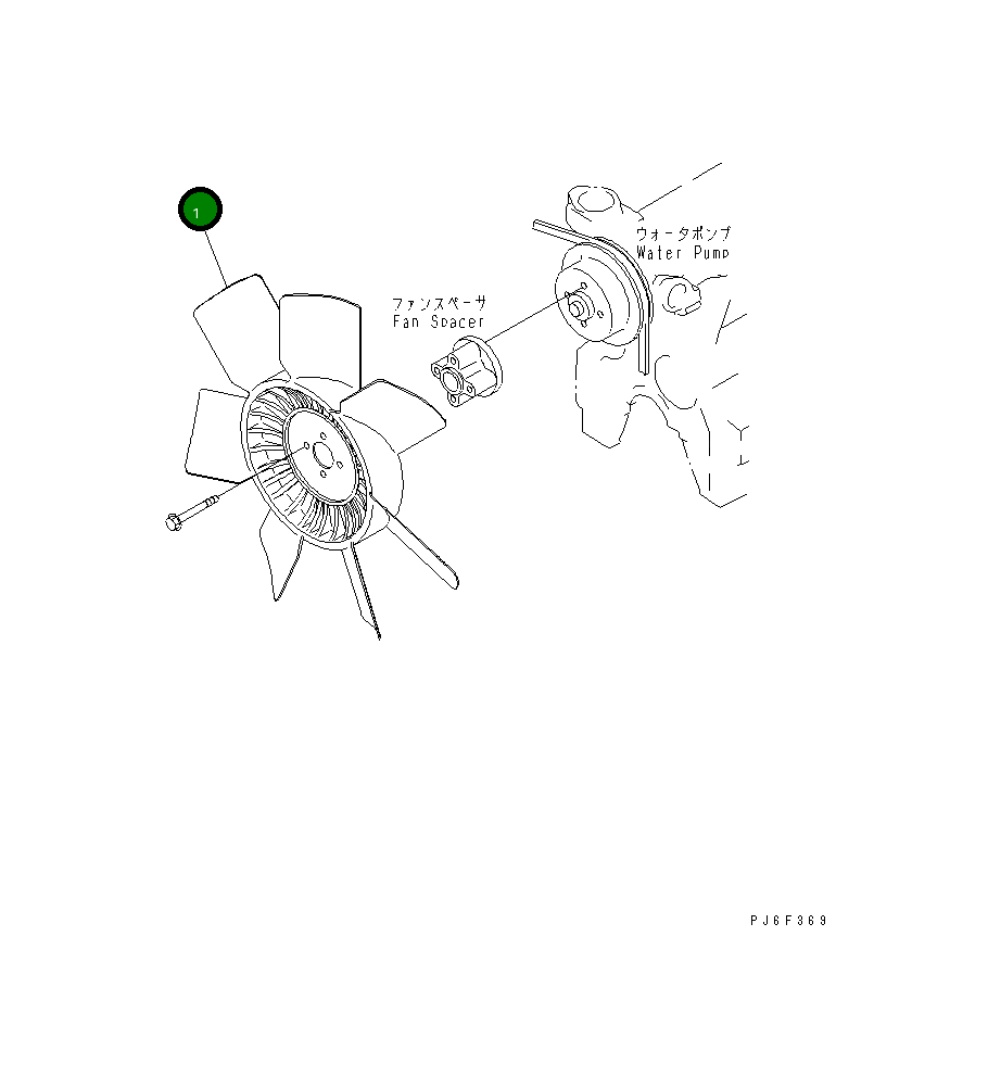 Вентилятор охлаждения 600-623-6510 Komatsu
