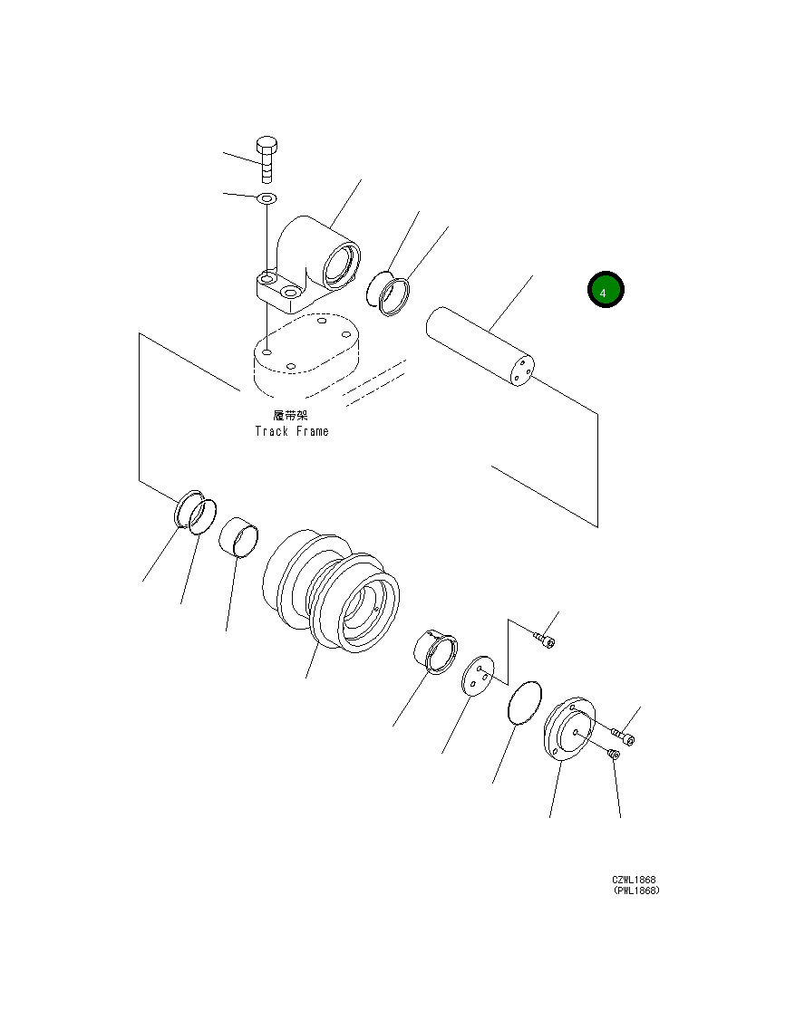 Вал 21M-30-16130 Komatsu