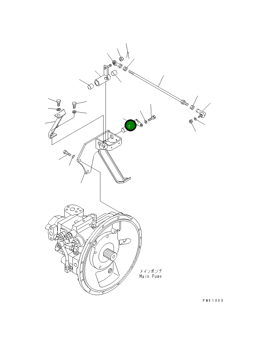 Вал 20Y-43-21810 Komatsu