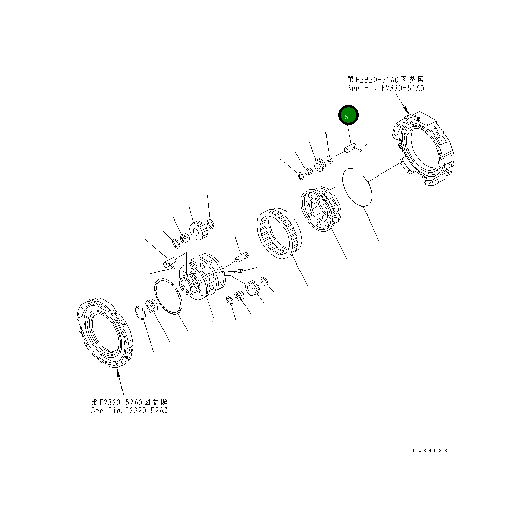Вал 14X-15-12510 Komatsu