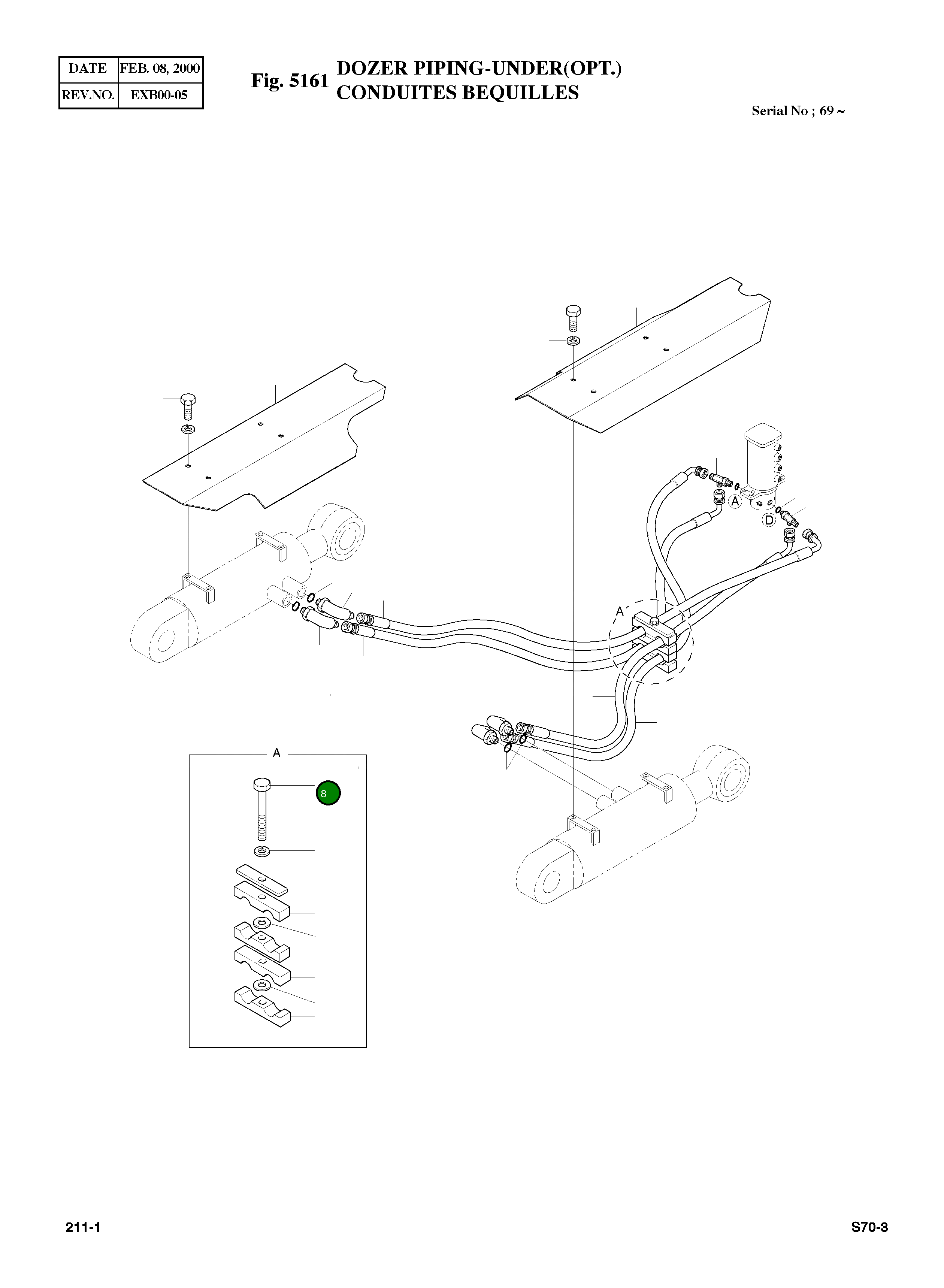 Болт M10X1.5X100 S0559553 Komatsu