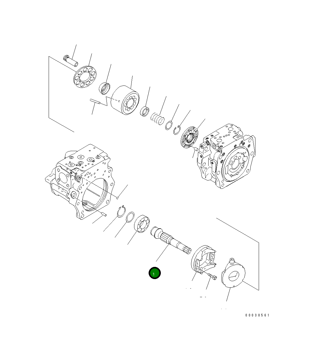 Вал 708-2G-12650 Komatsu