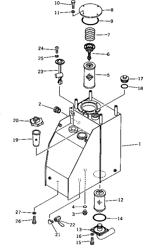 Бак 21X-60-12111 Komatsu