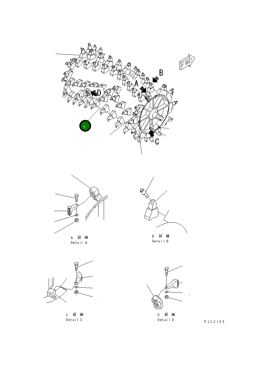 Вал 262-70-28820 Komatsu
