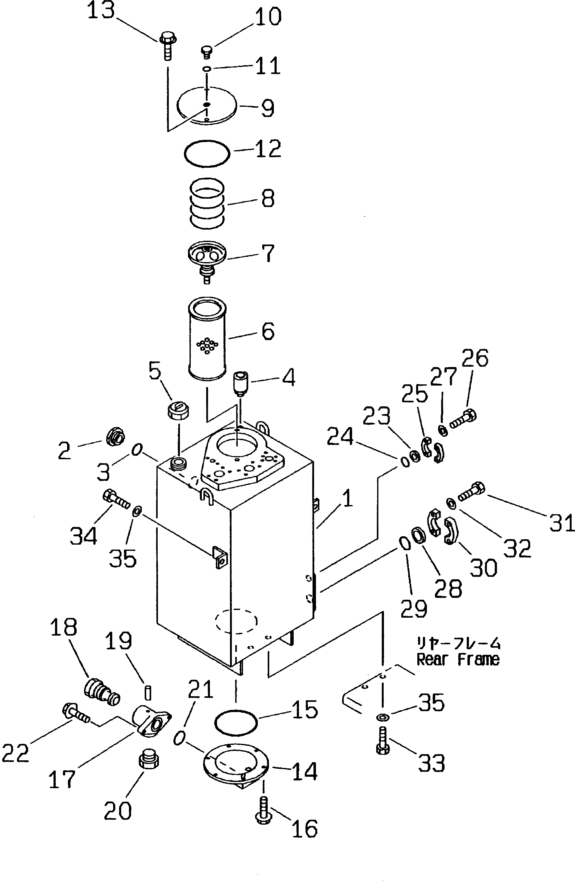 Бак 419-60-25110 Komatsu
