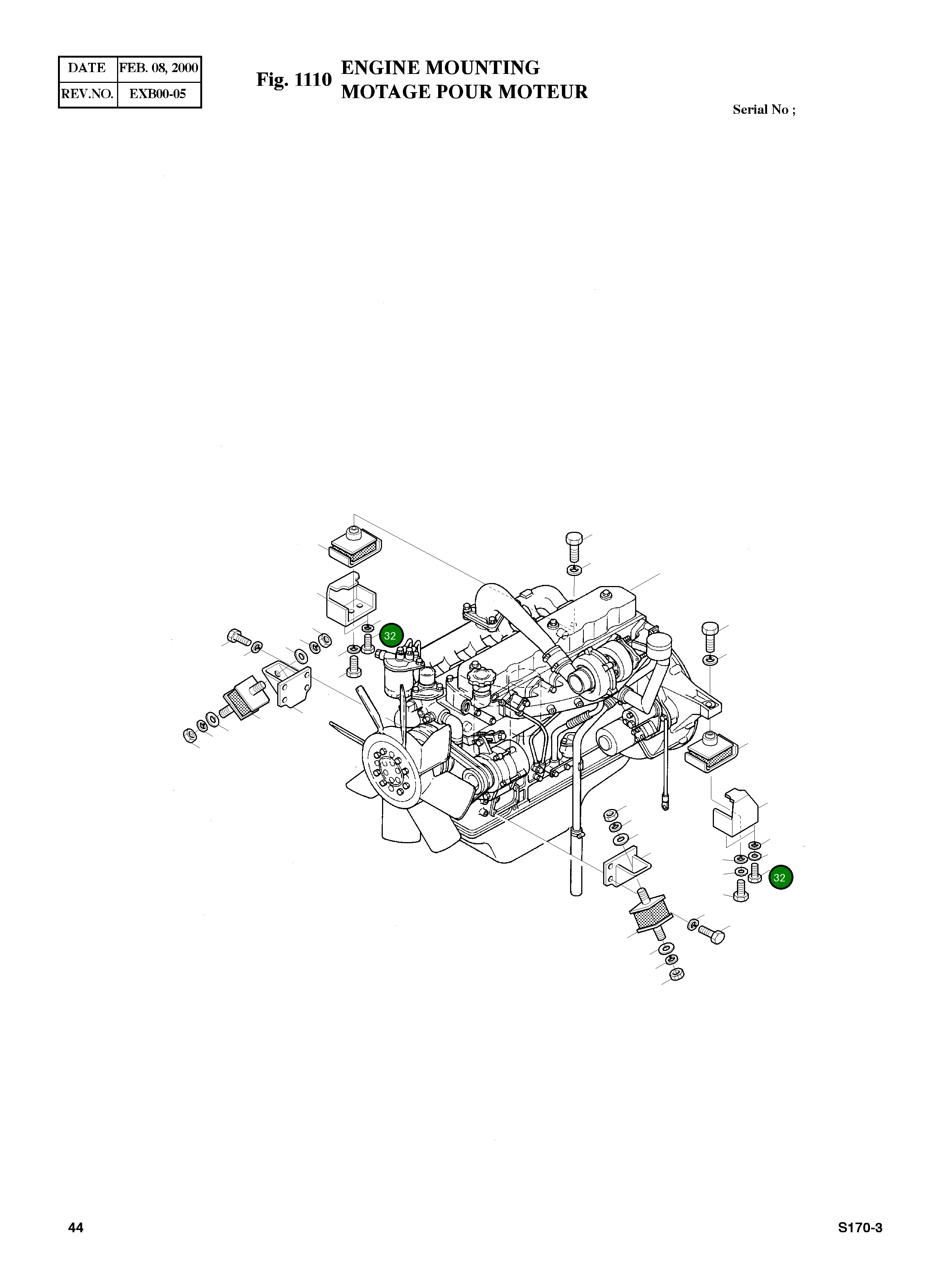 Болт M12X1.25X35 S0715353 Komatsu