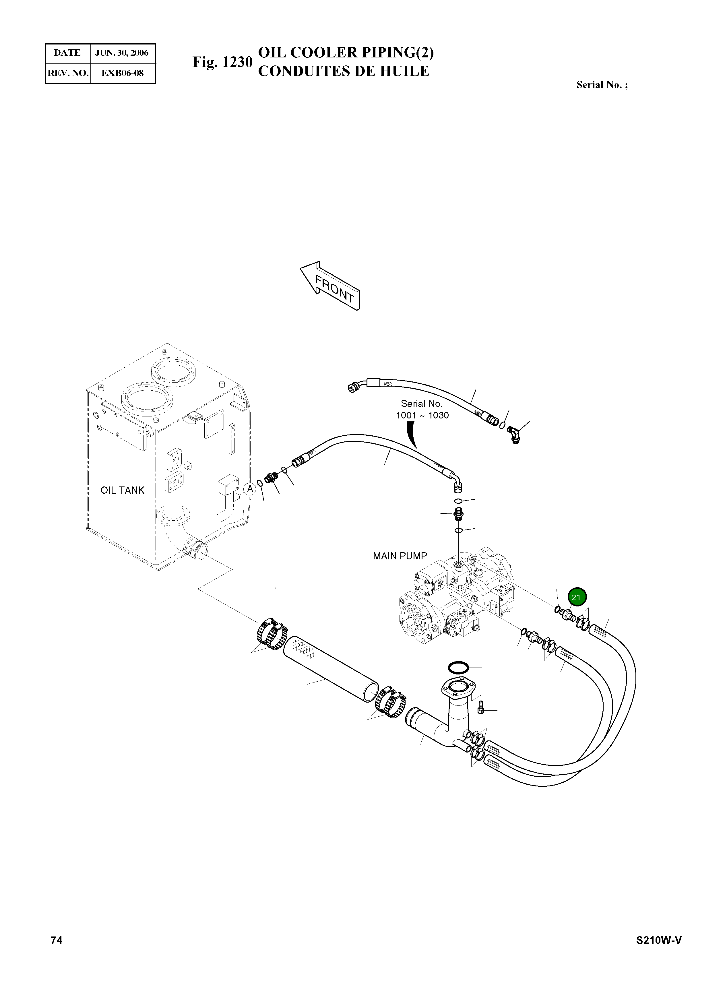 Адаптер PFO3/4-PF1 2181-2693A Komatsu