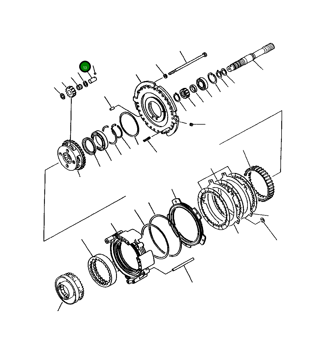 Вал 424-15-12510 Komatsu