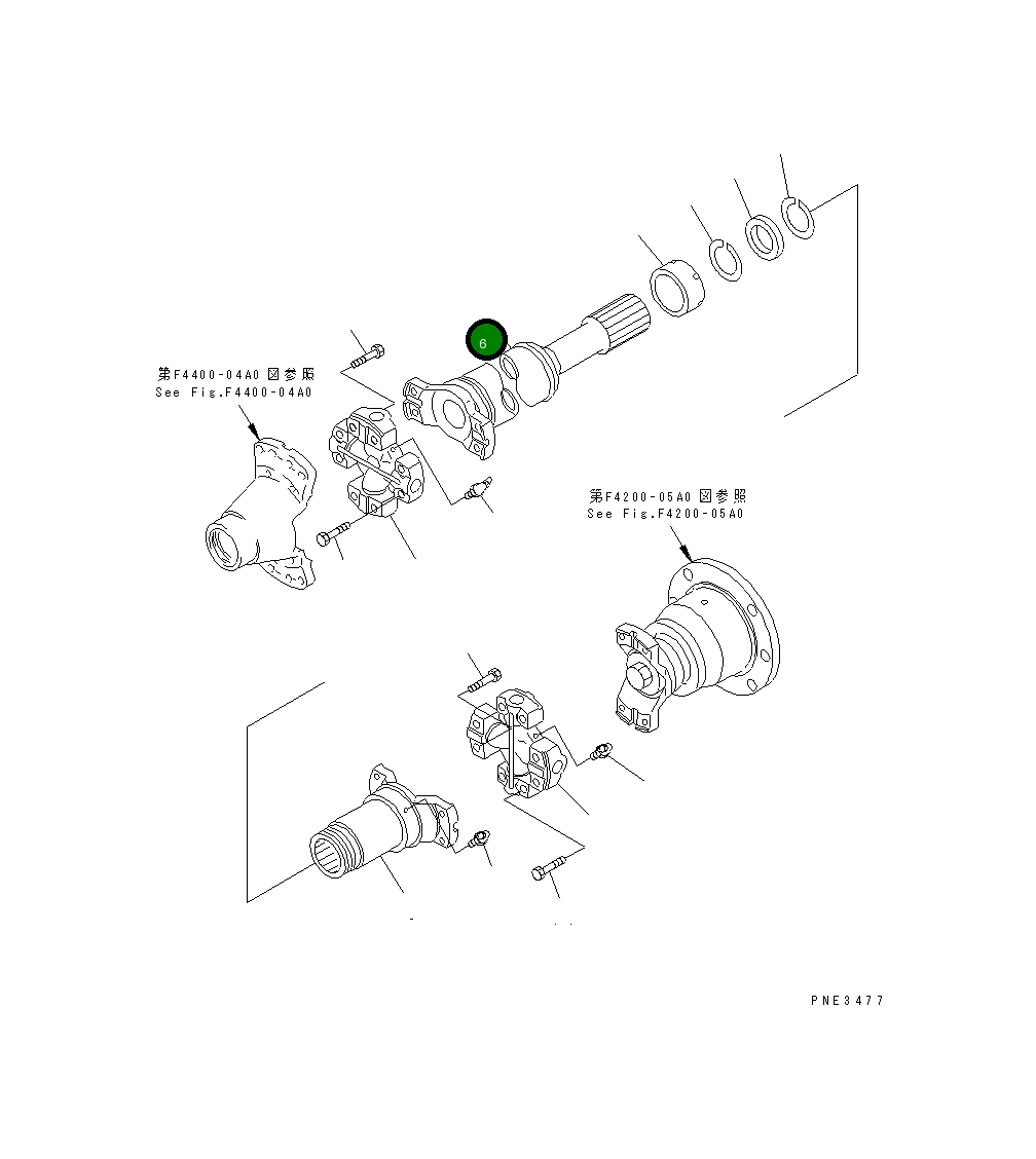 Вал 425-20-23730 Komatsu