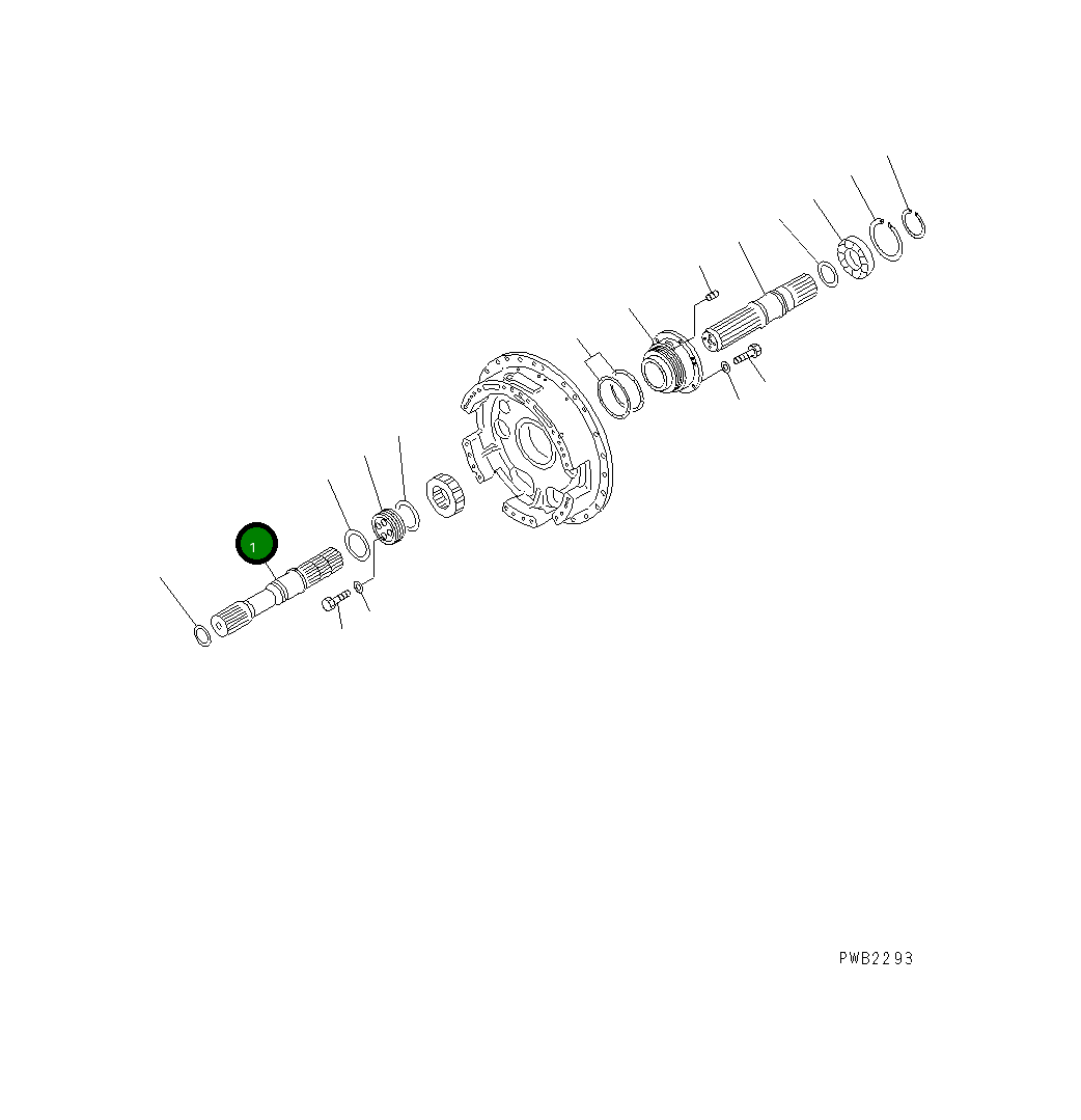 Вал 19M-15-22112 Komatsu