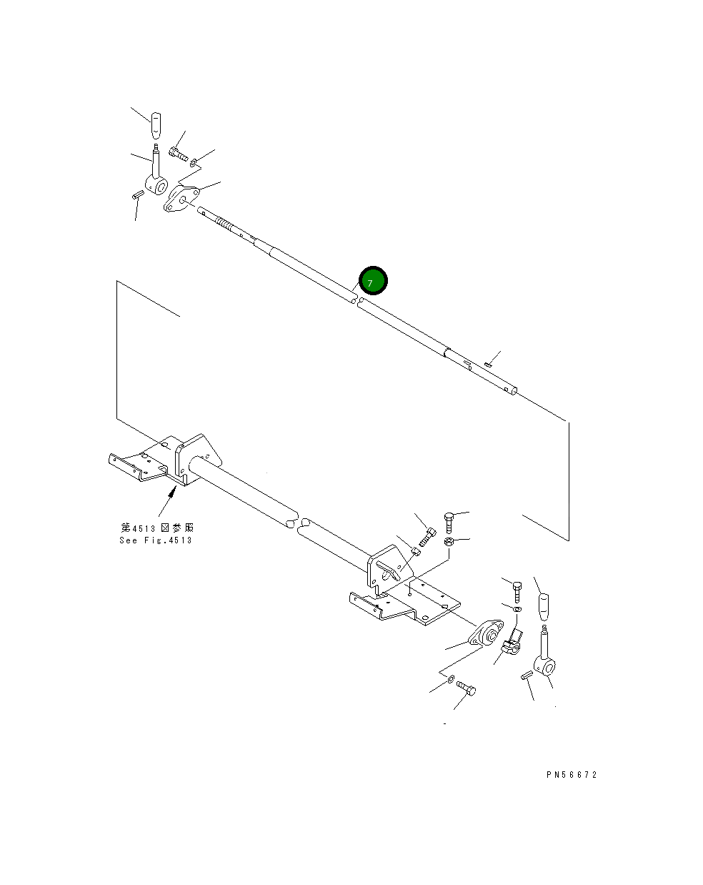 Вал 262-43-74281 Komatsu