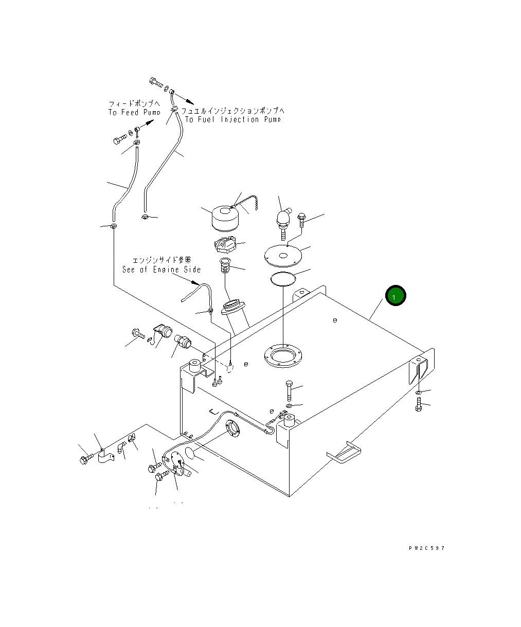 Бак 425-U49-2111 Komatsu