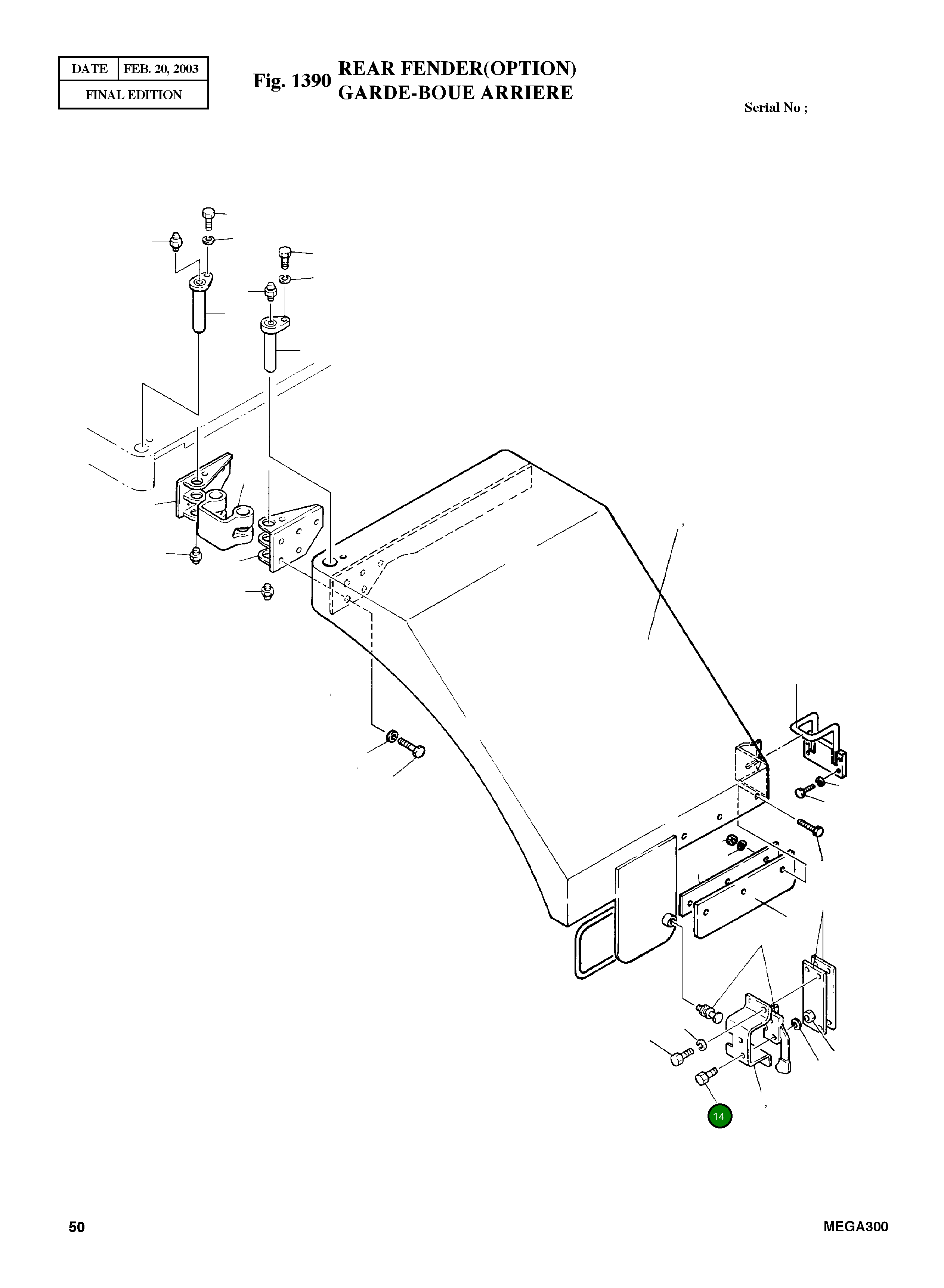 Болт M5X0.8X25 S0552153 Komatsu