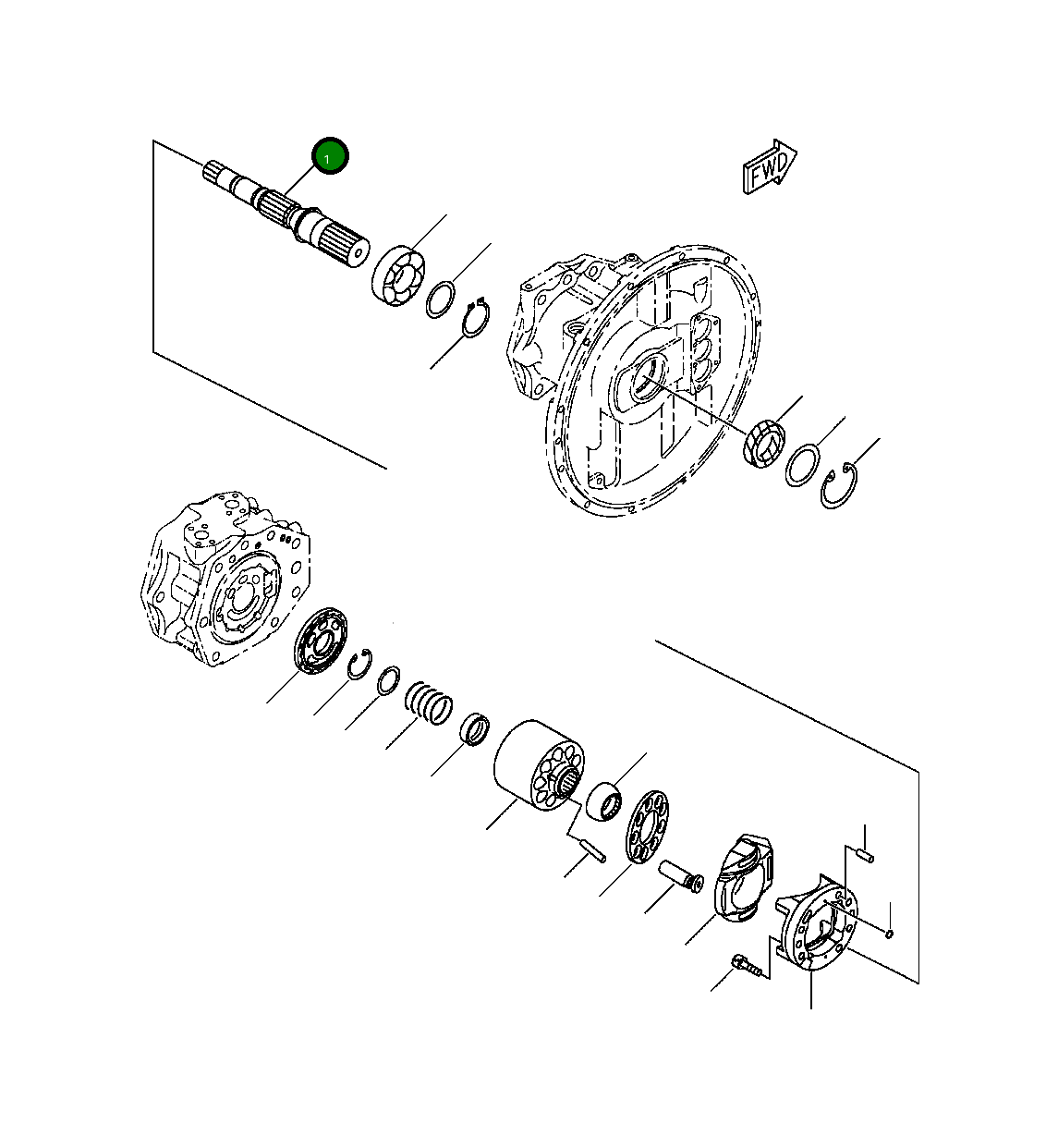 Вал 708-2H-22110 Komatsu