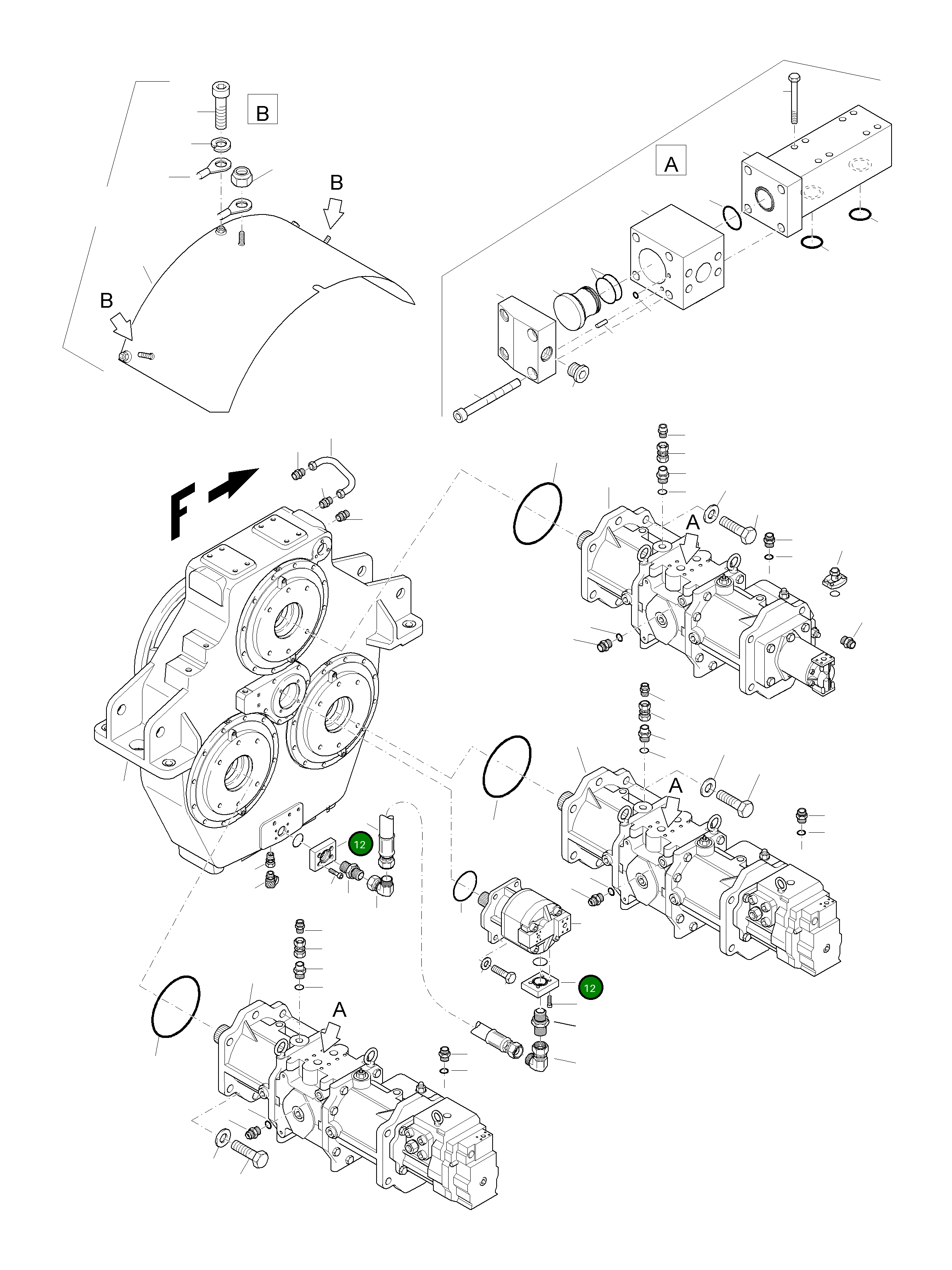 Адаптер 95X120 962 742 40 Komatsu
