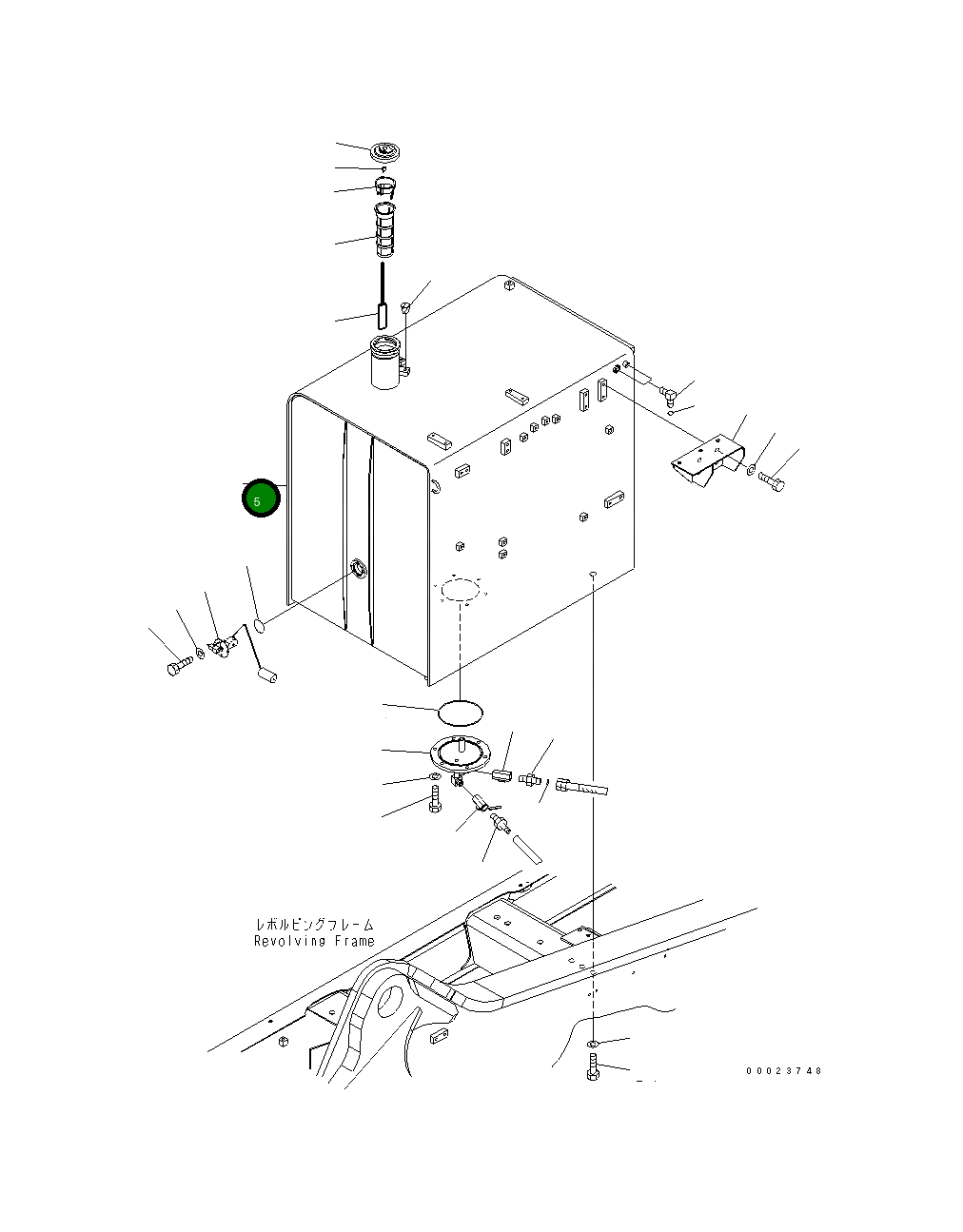 Бак 21M-04-14260 Komatsu