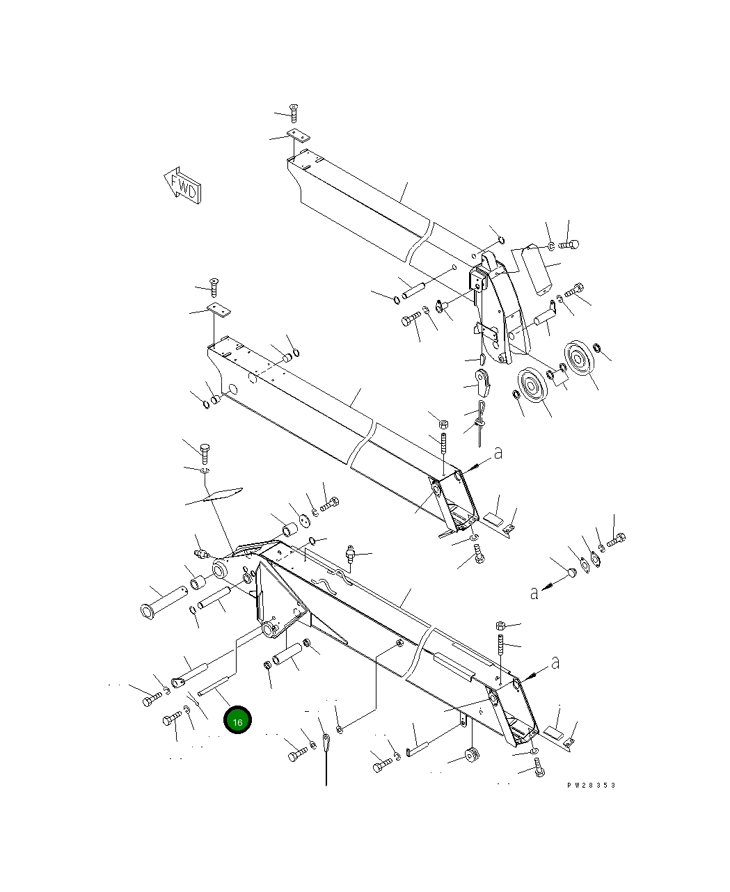 Вал MH315-4081900 Komatsu