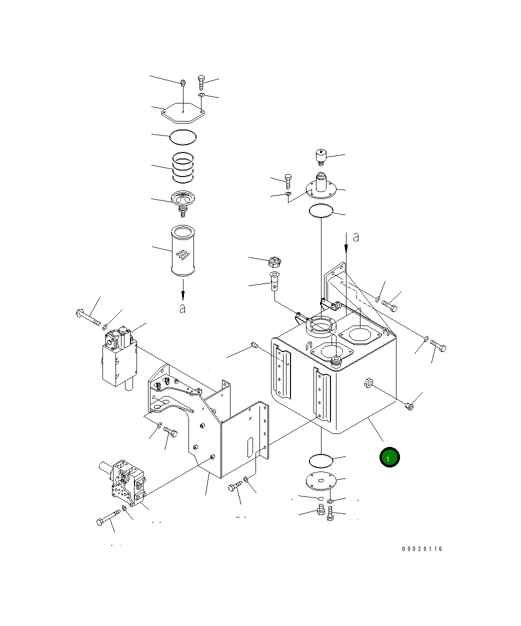 Бак 567-60-71113 Komatsu