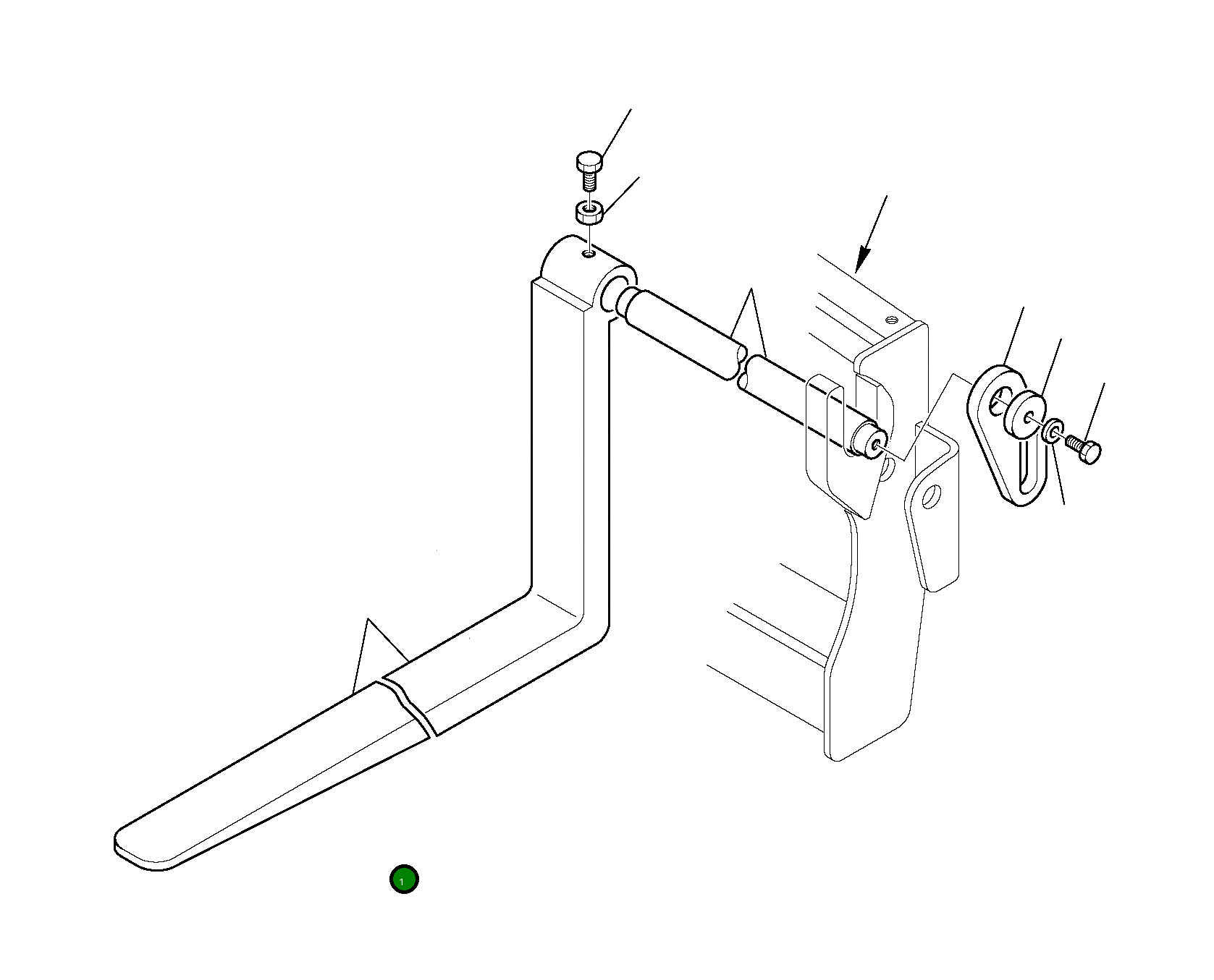 Вилка 395-88-11111 Komatsu