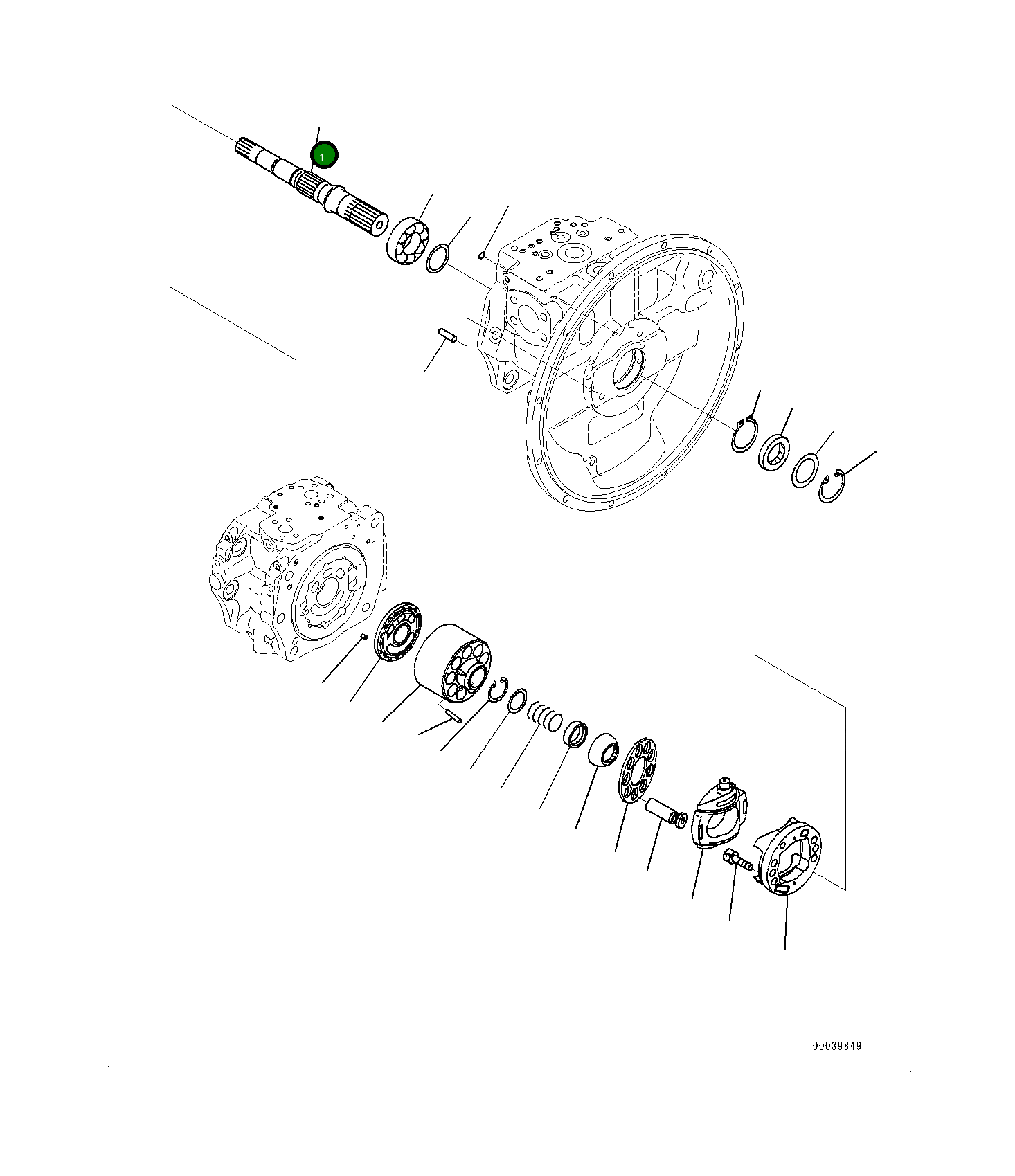 Вал 708-2H-32110 Komatsu
