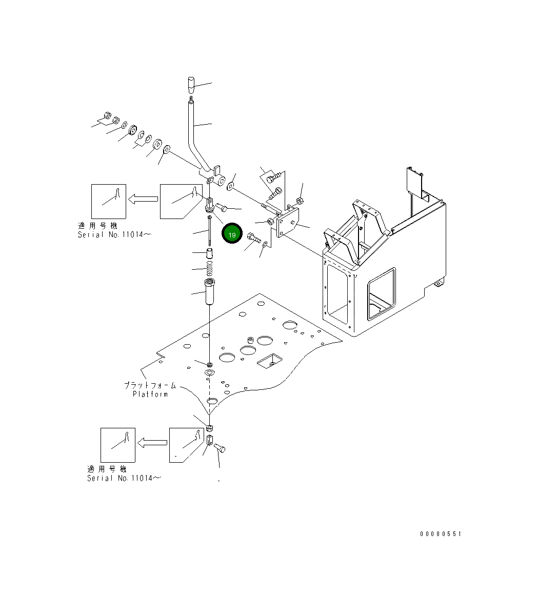 Вилка 23B-43-31380 Komatsu