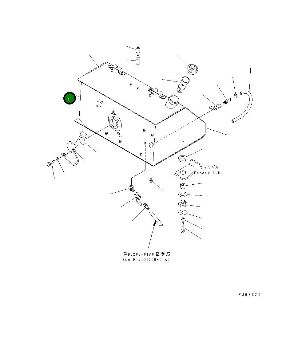 Бак 14X-04-11190 Komatsu
