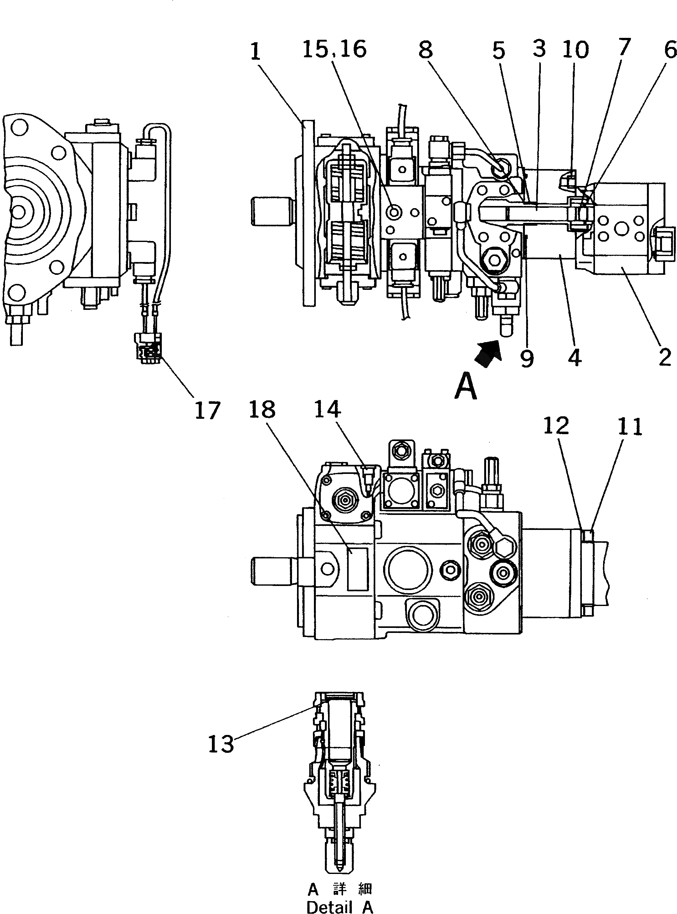 Вал UC1100311186 Komatsu