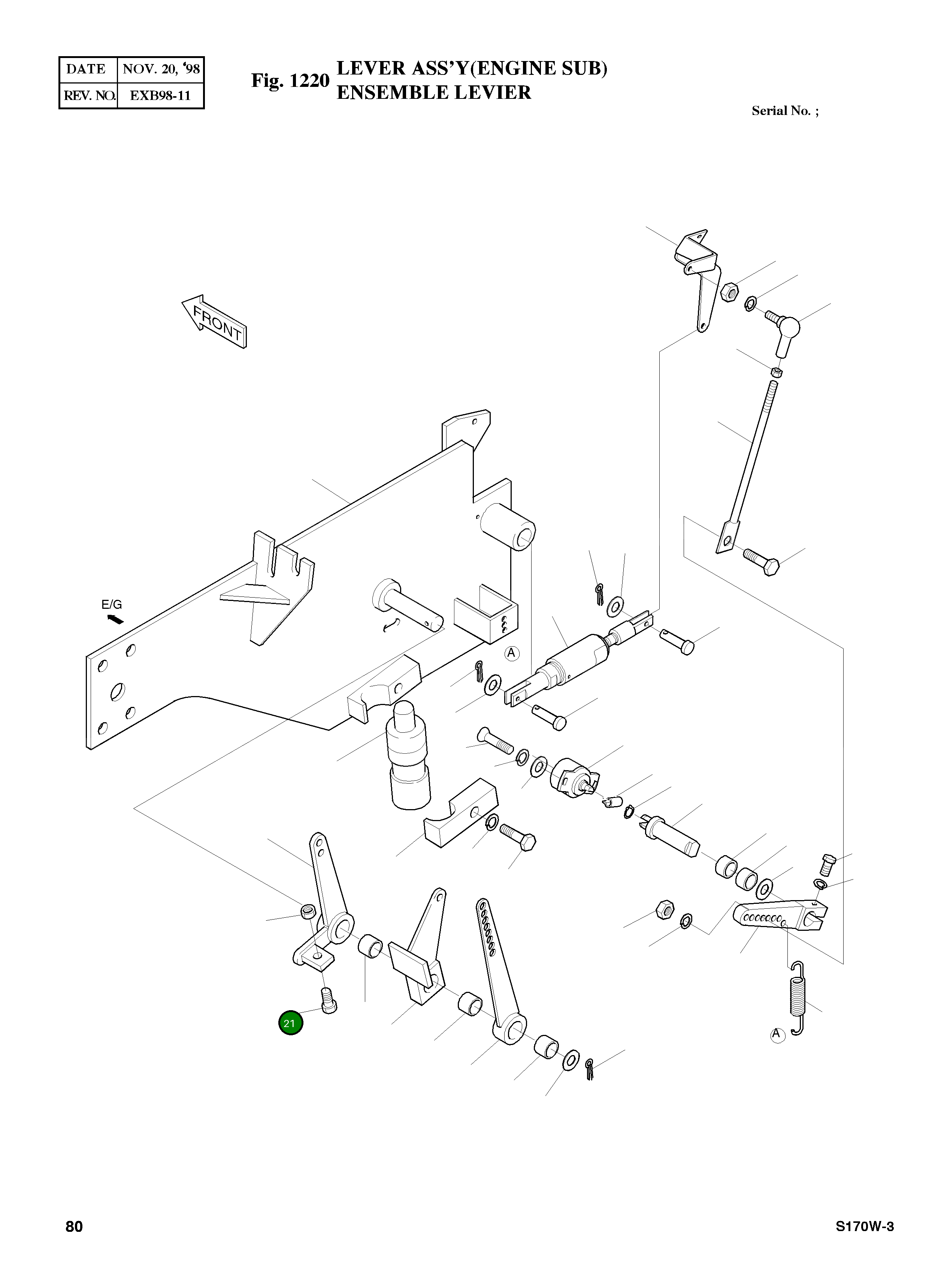Болт M8X1.25X50 2120-1501 Komatsu