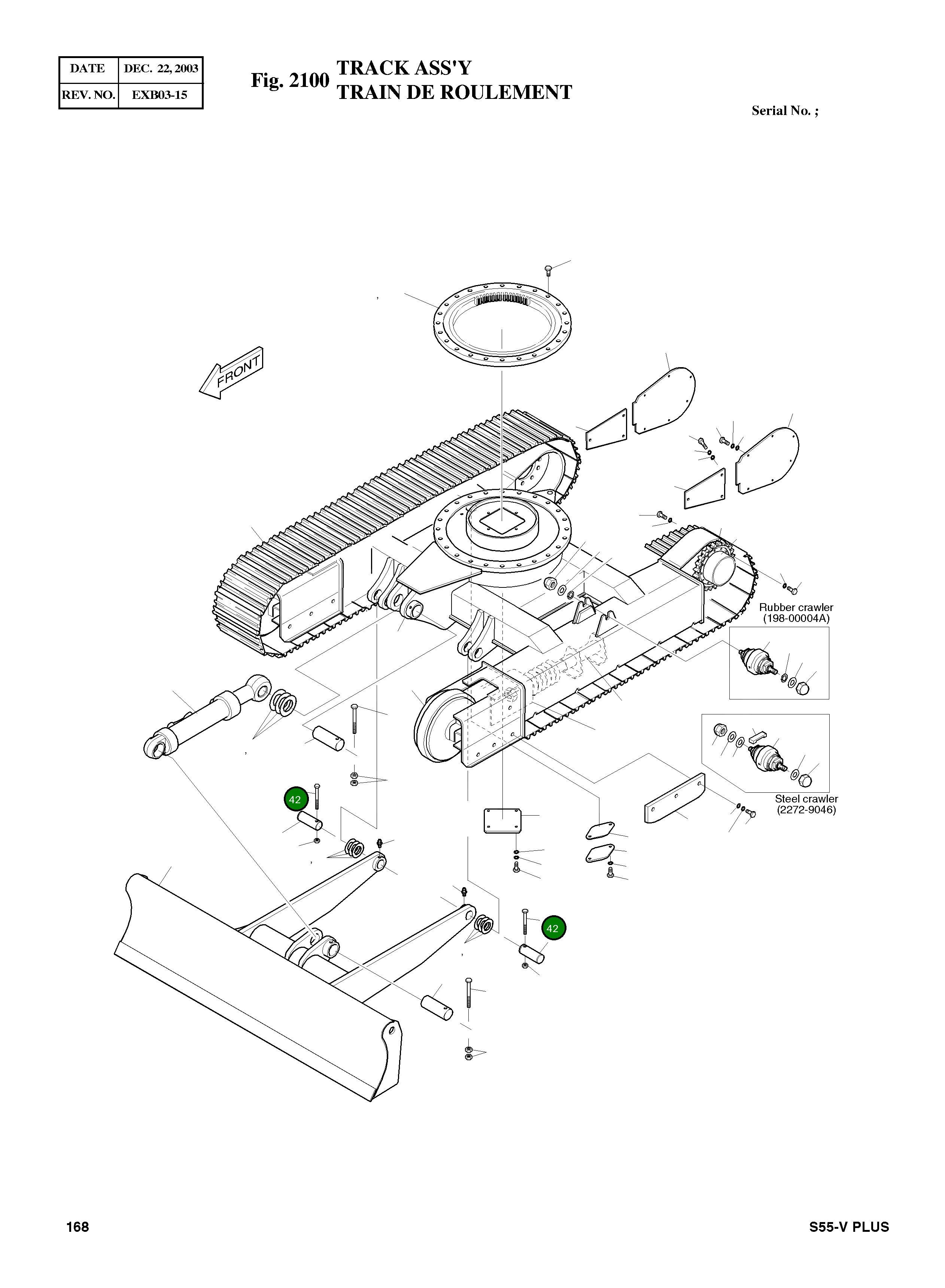 Болт M12X1.75X120 S0562153 Komatsu