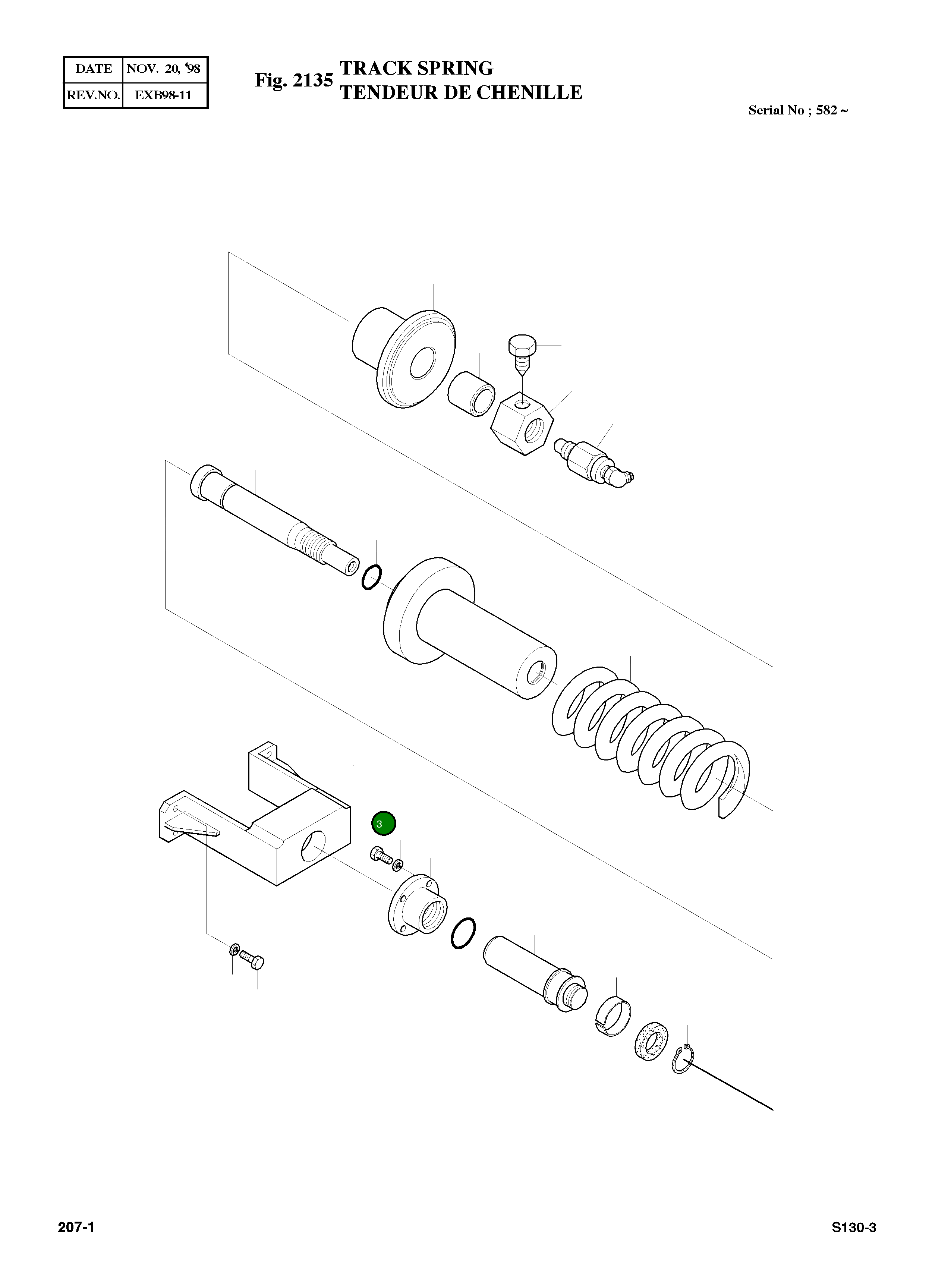Болт M10X1.25 S0712251 Komatsu
