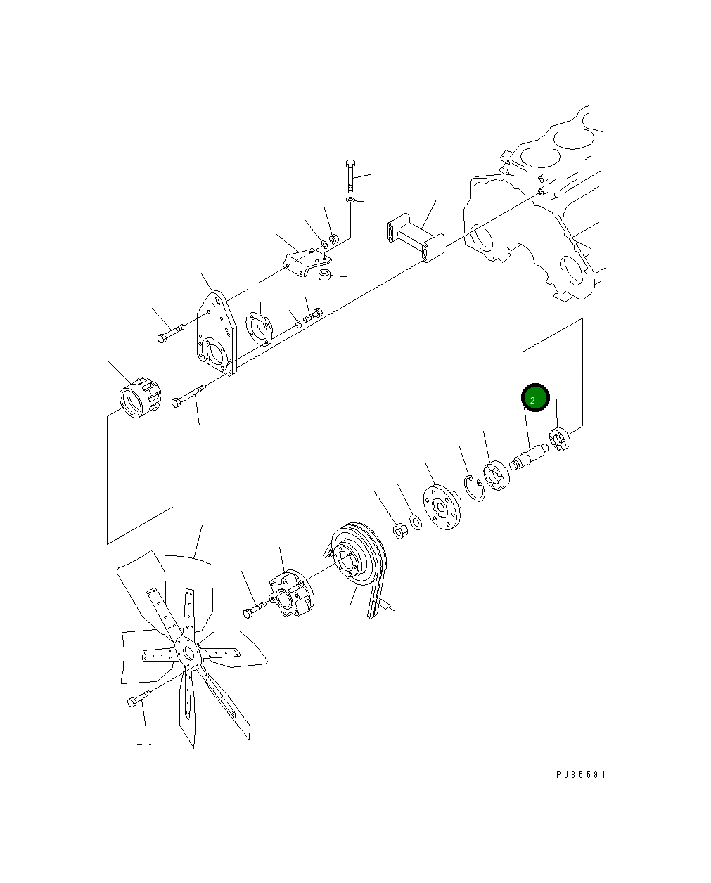 Вал 6151-61-3170 Komatsu