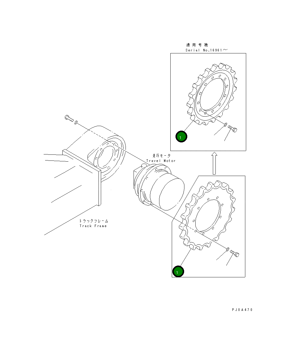 Ведущая звезда 20T-27-71111 Komatsu