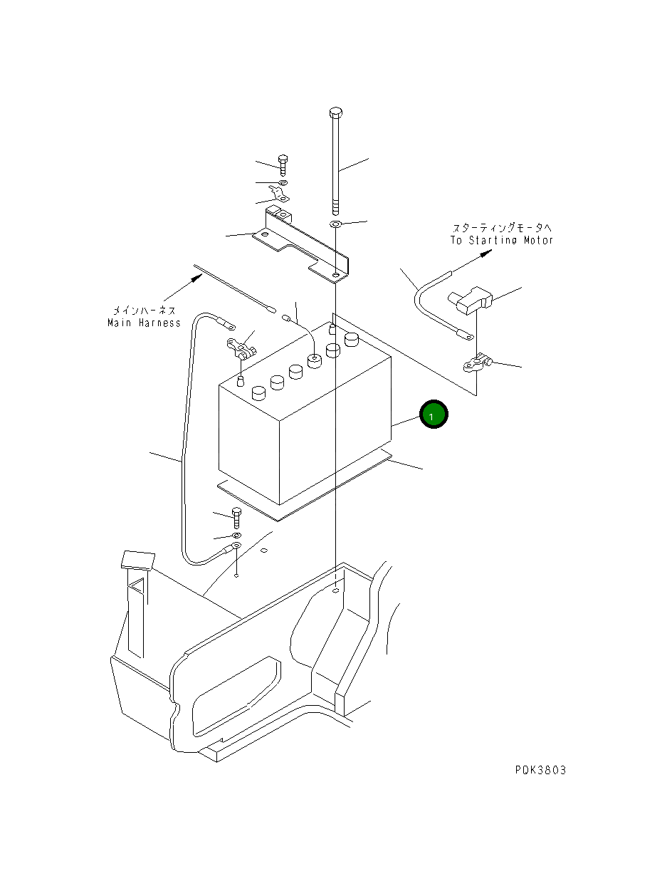 Аккумулятор (75D31R) 20U-60-21410 Komatsu