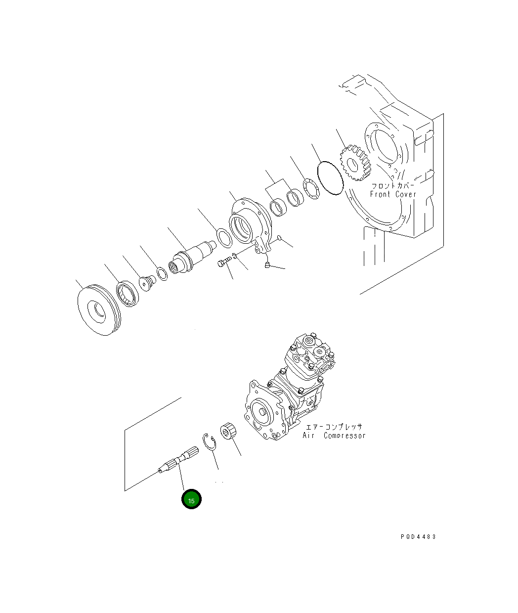 Вал 6162-23-3550 Komatsu