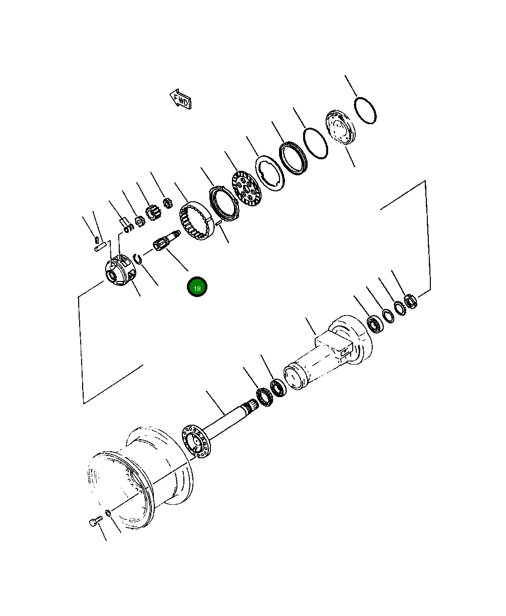 Вал 419-22-12422 Komatsu