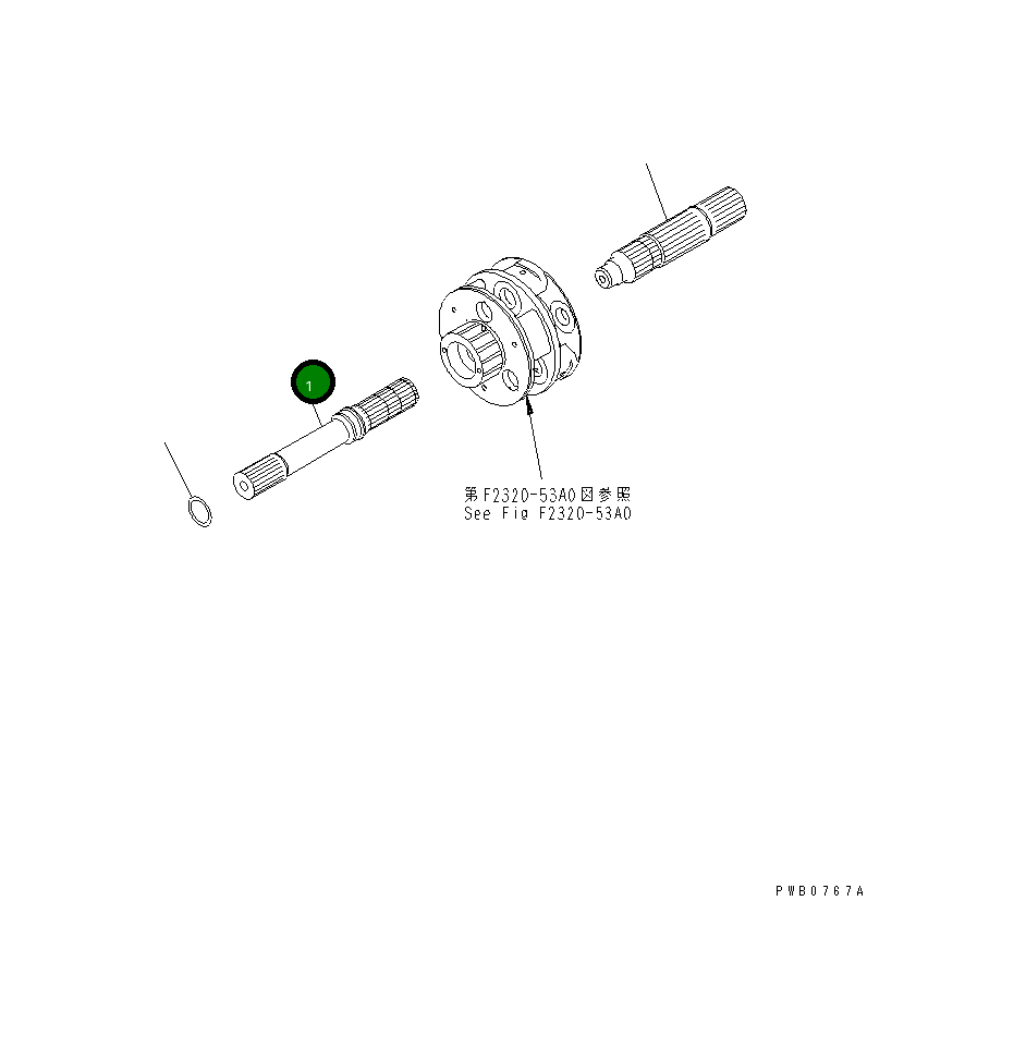 Вал 17A-15-22111 Komatsu