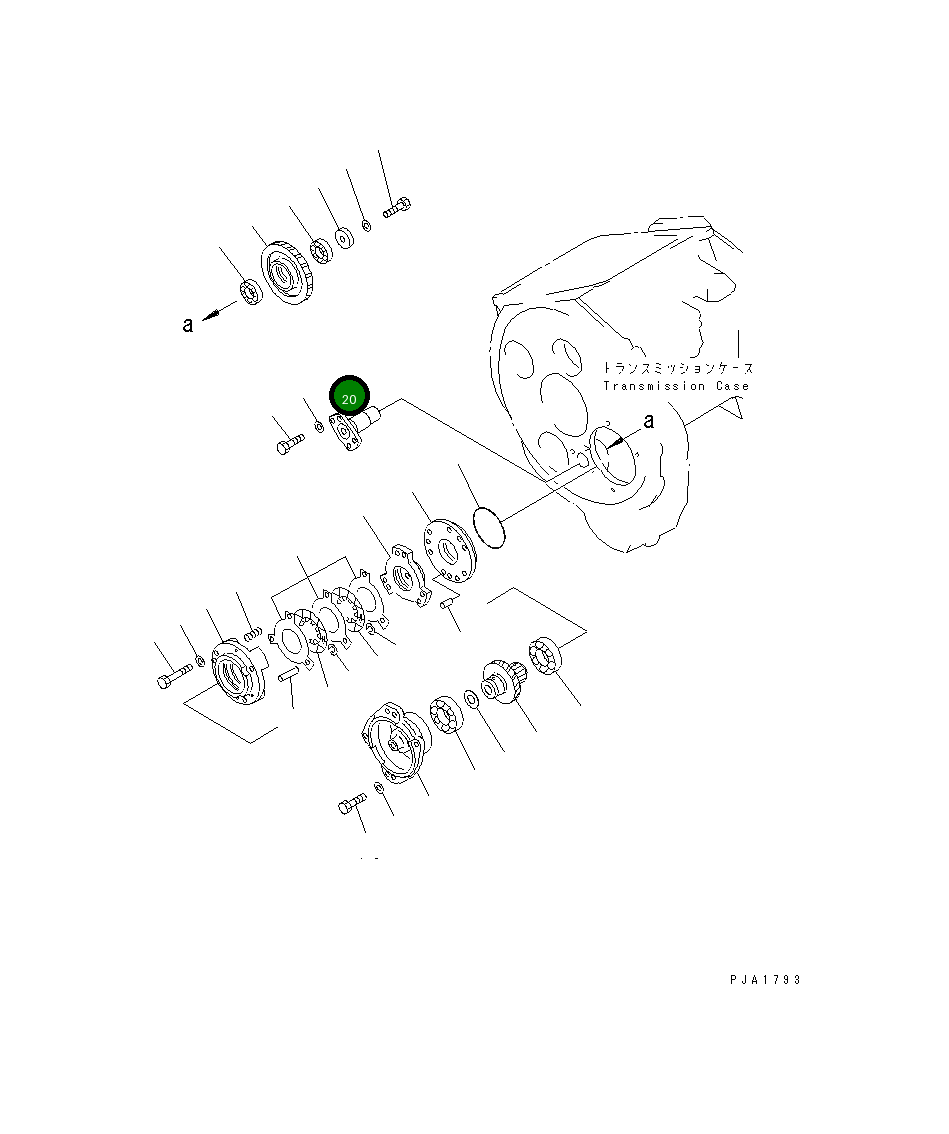 Вал 14X-10-12120 Komatsu