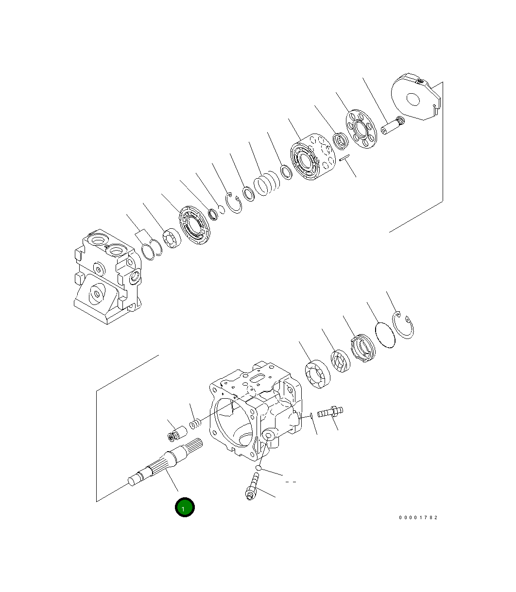 Вал 708-1S-12320 Komatsu